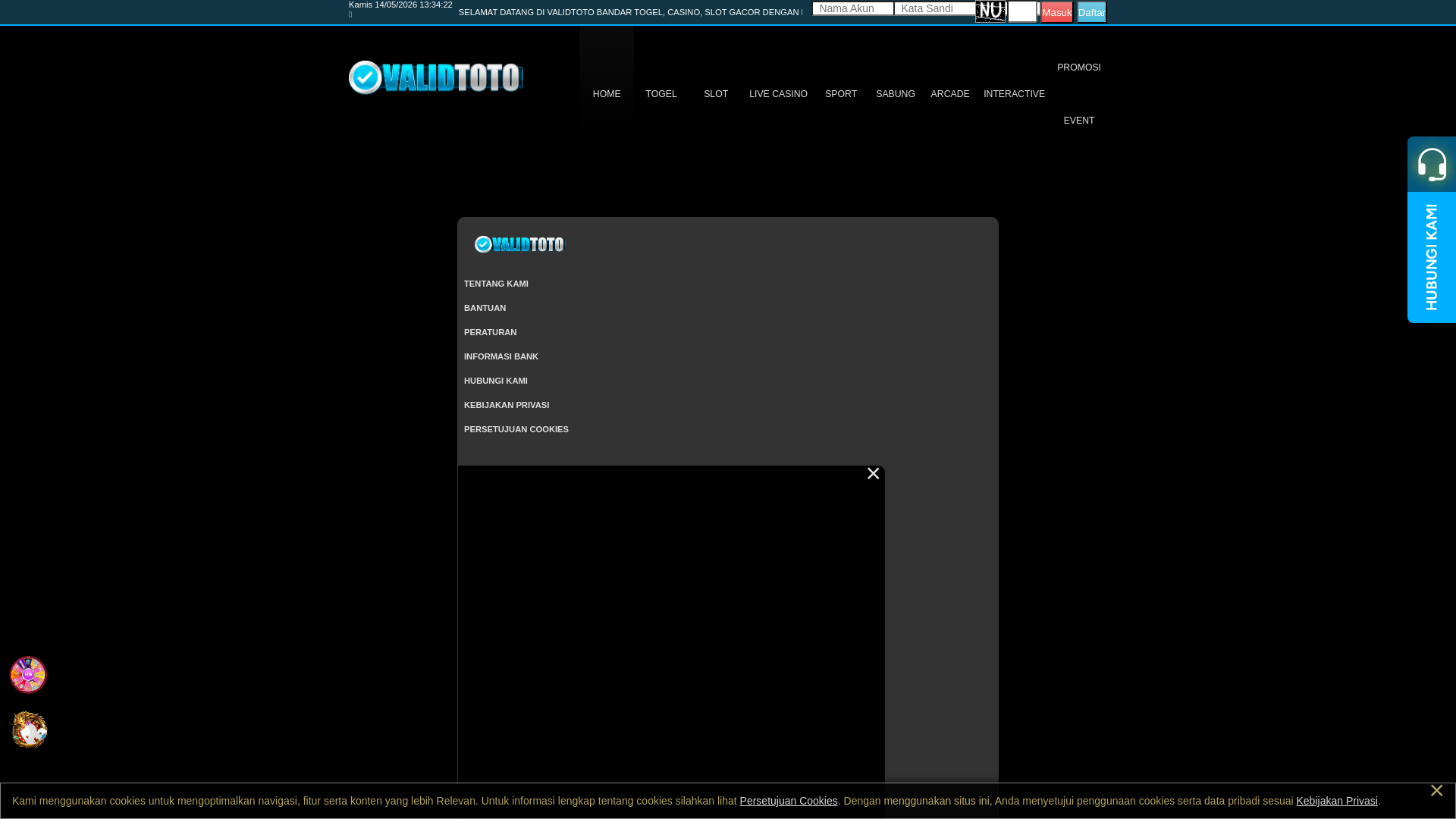 website screenshot of https://validtotovip13.site/