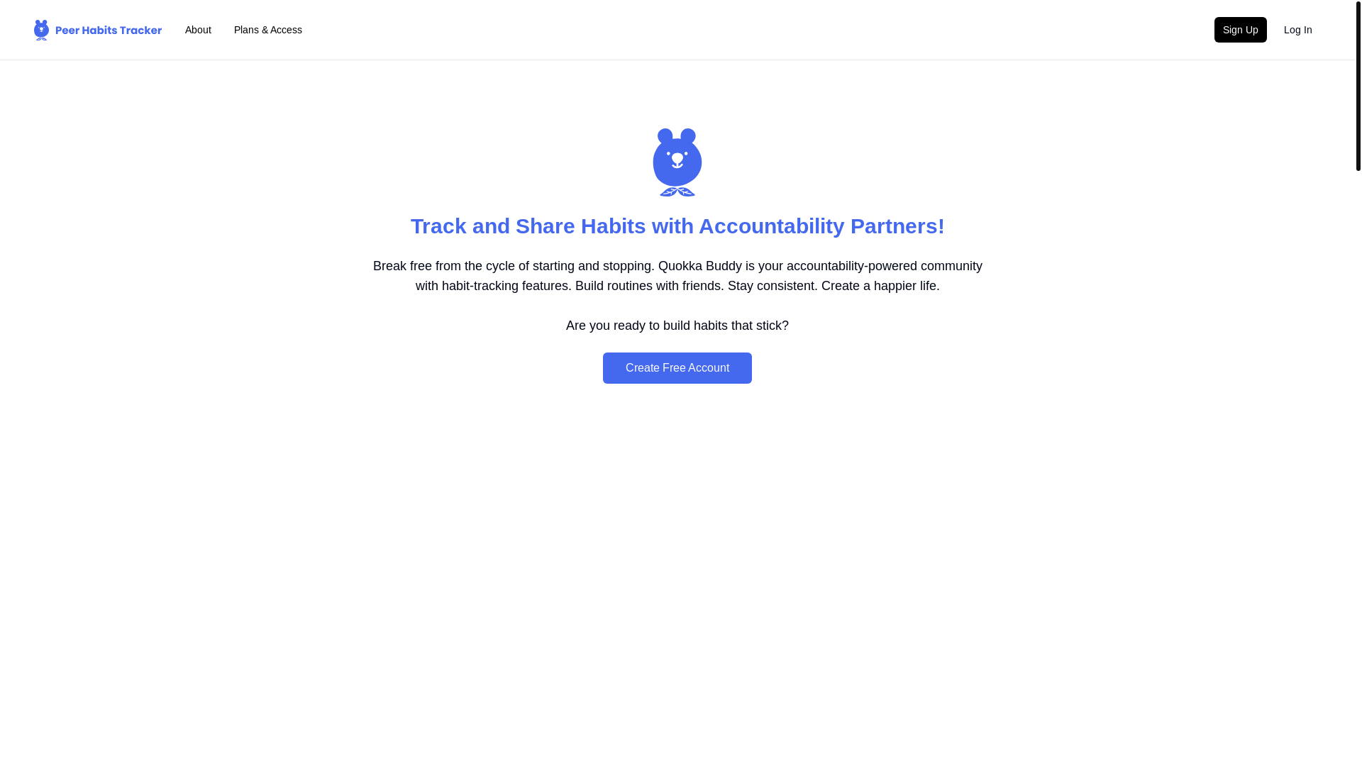 website screenshot of https://habits-tracking-mvp-staging.pages.dev/