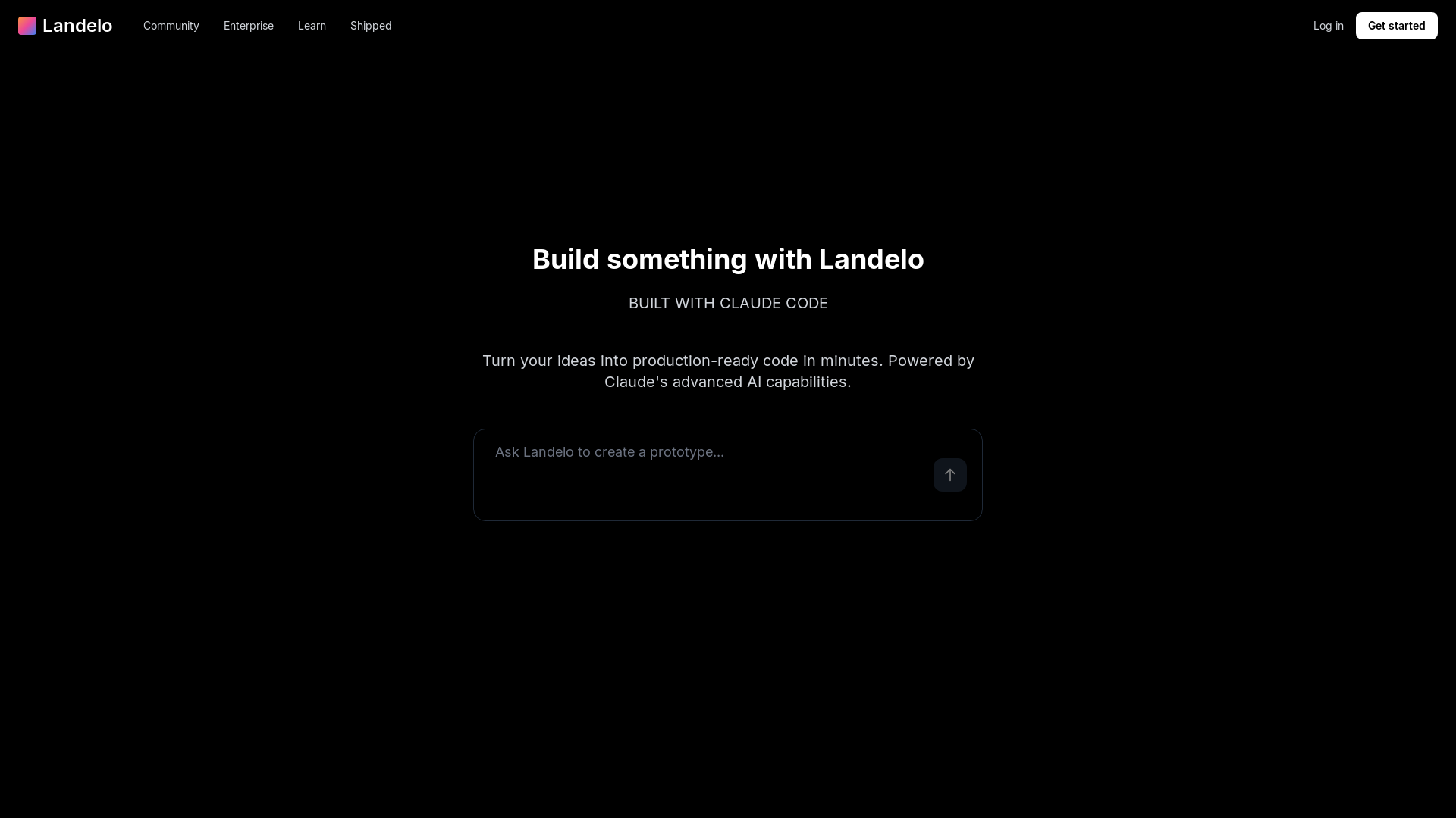 website screenshot of https://landelo.dev/