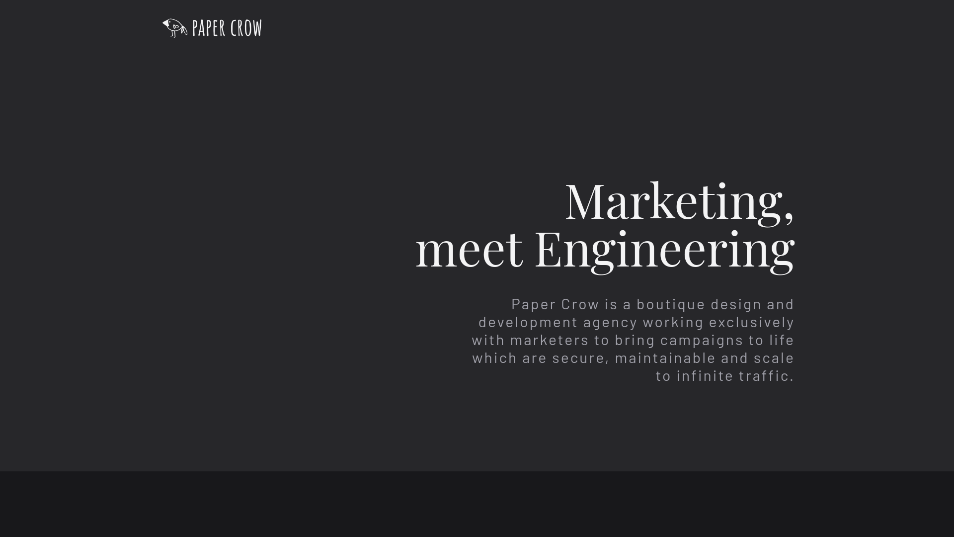 website screenshot of https://papercrow-dev.pages.dev/