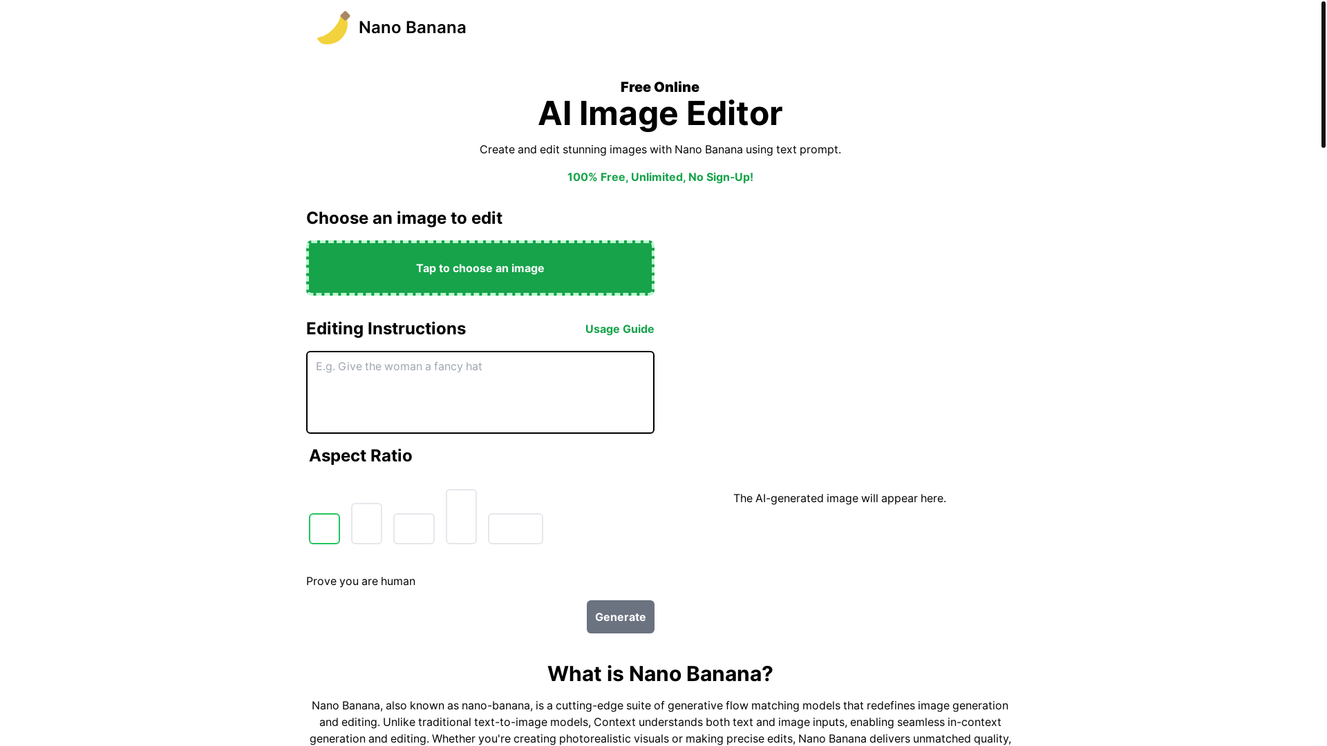 website screenshot of https://nanobananaai.com/