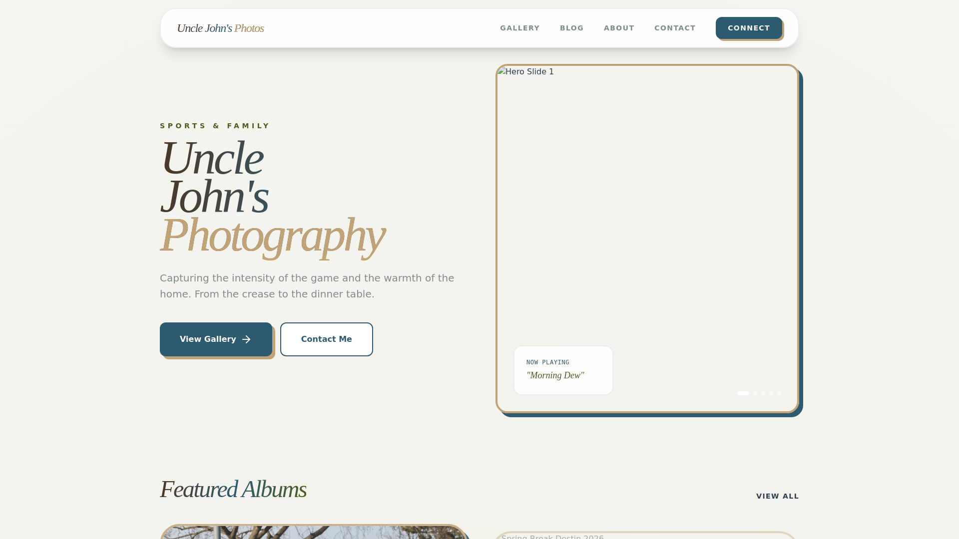 website screenshot of https://unclejohnsphotos.com