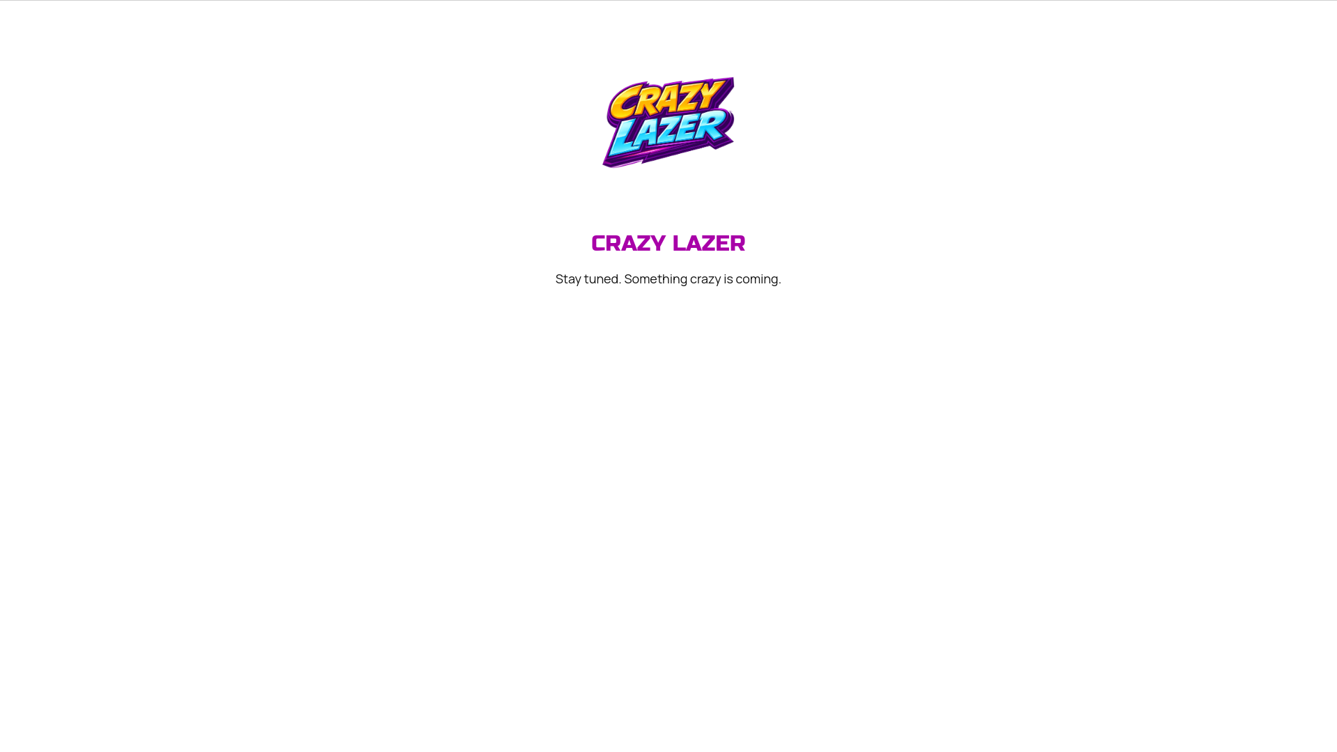 website screenshot of https://crazylazer.com/