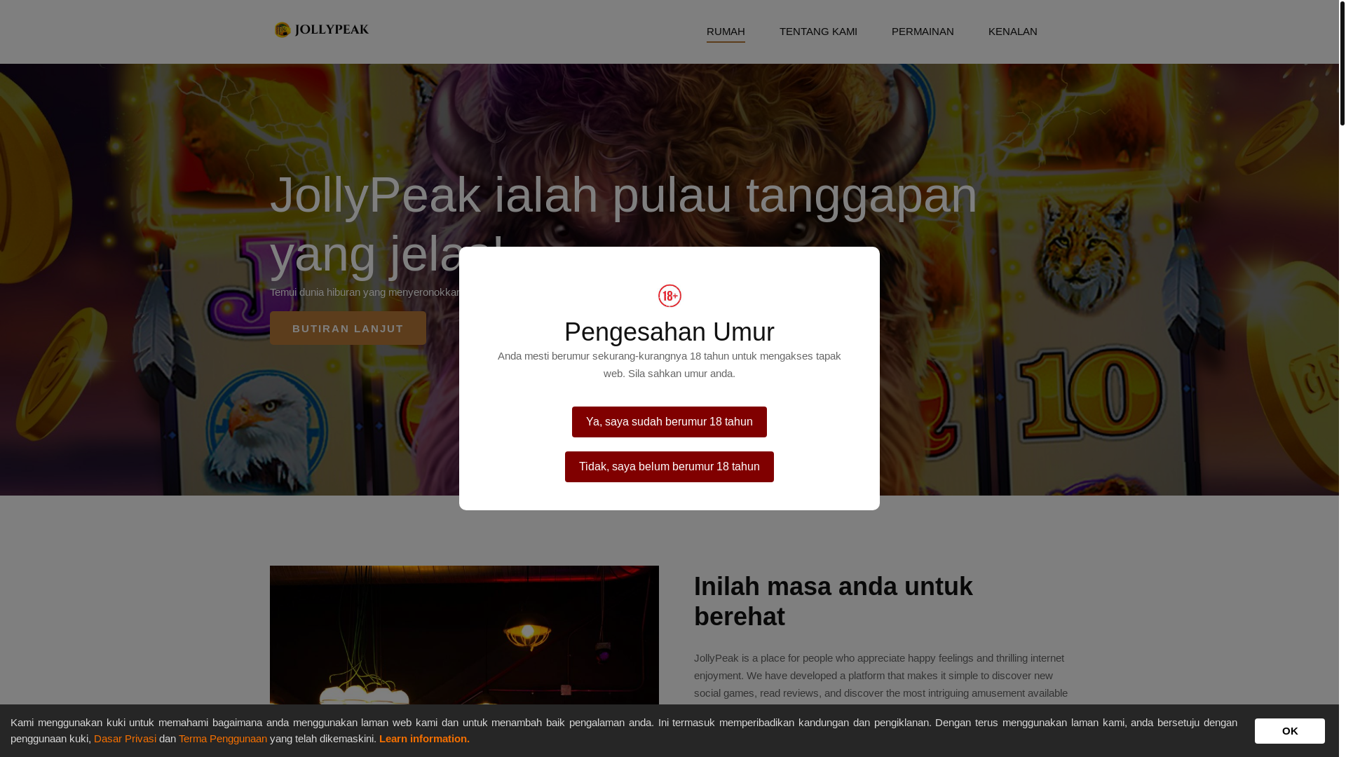 website screenshot of https://jollypeeakesoc.com/