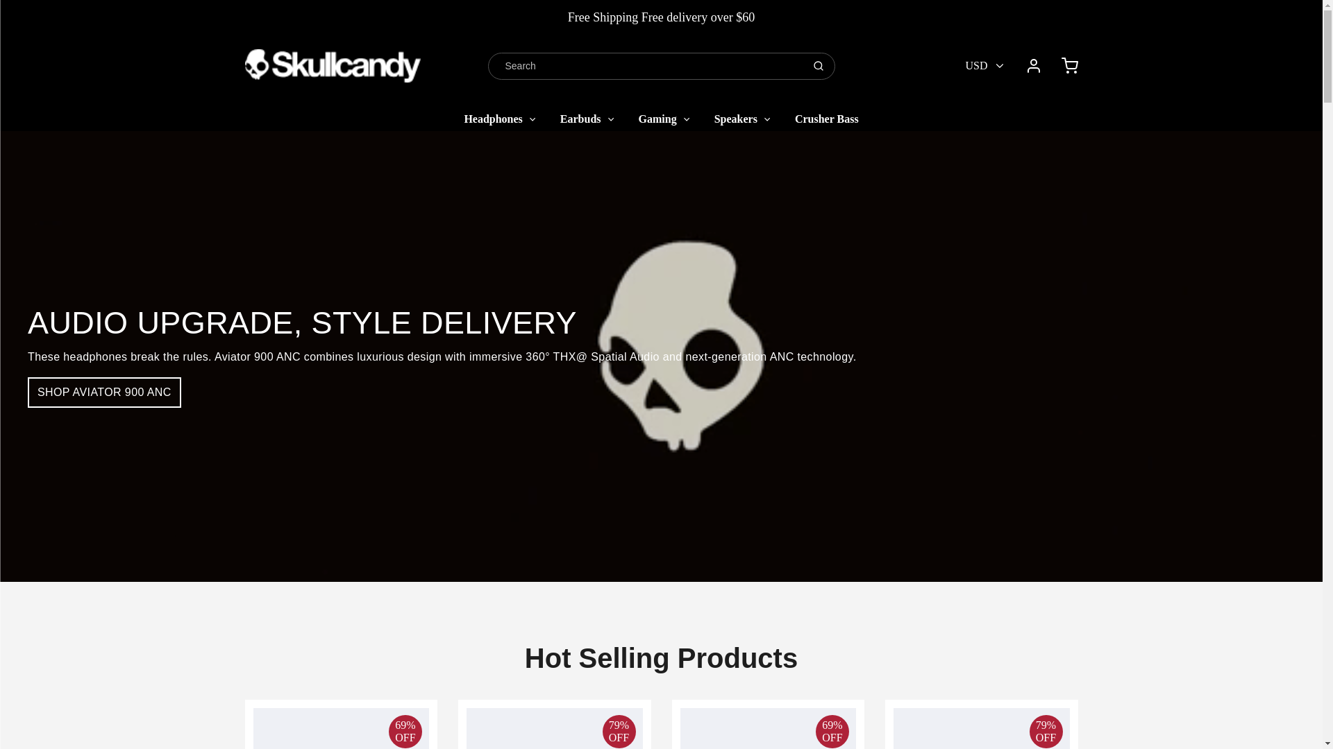 website screenshot of https://skullcandy-store.com/
