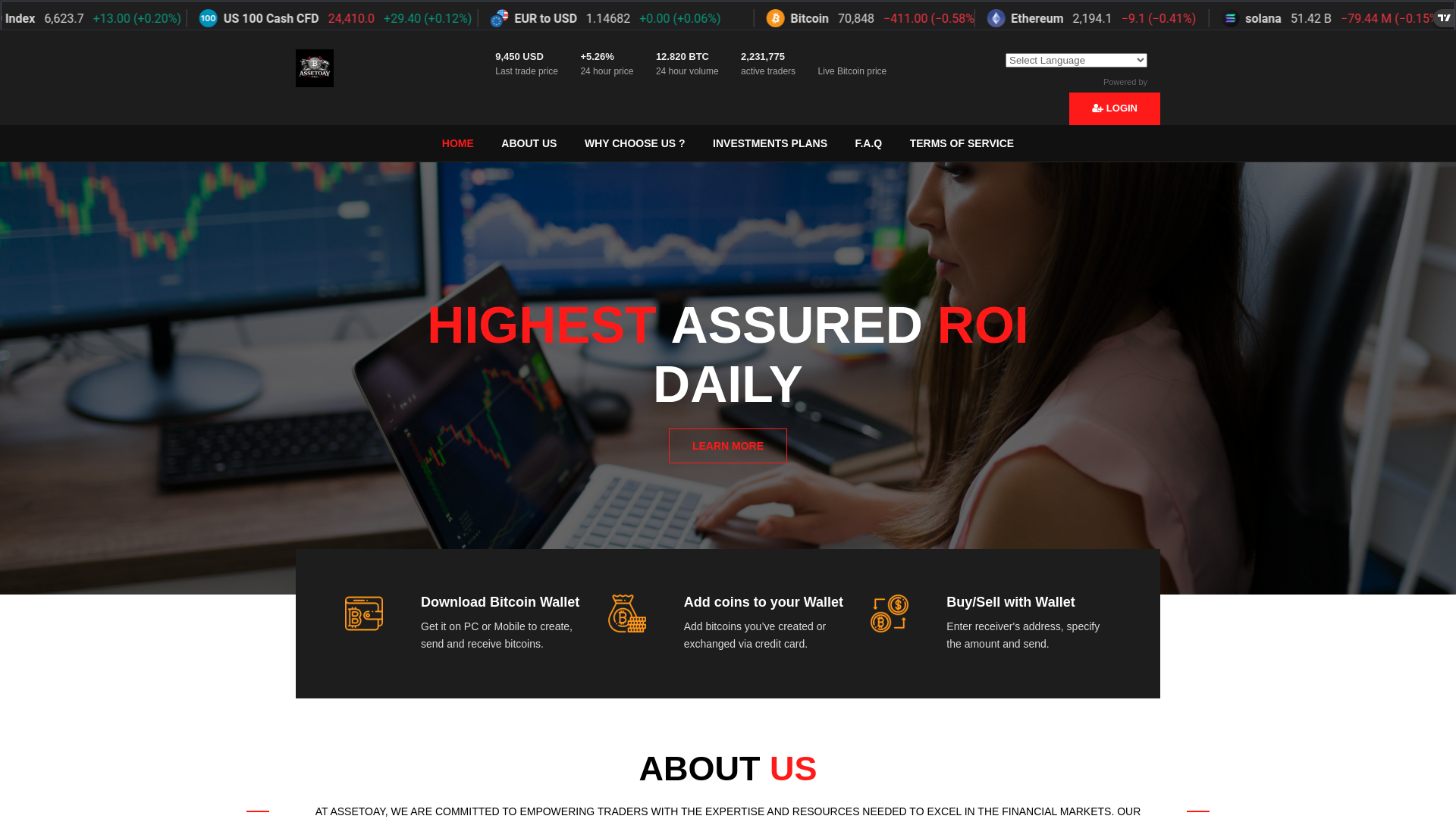 website screenshot of http://assetoay.org/