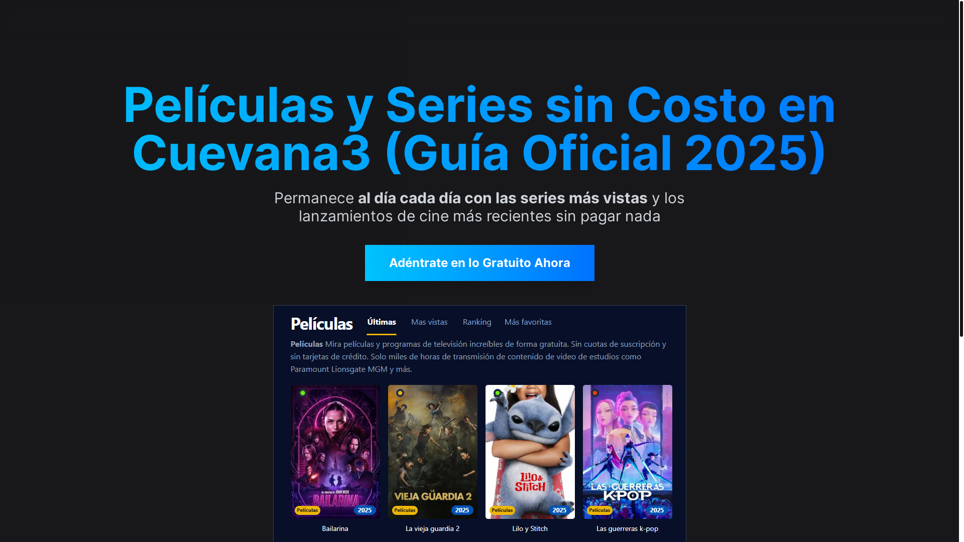 website screenshot of https://cuevana3-v3od.pages.dev/