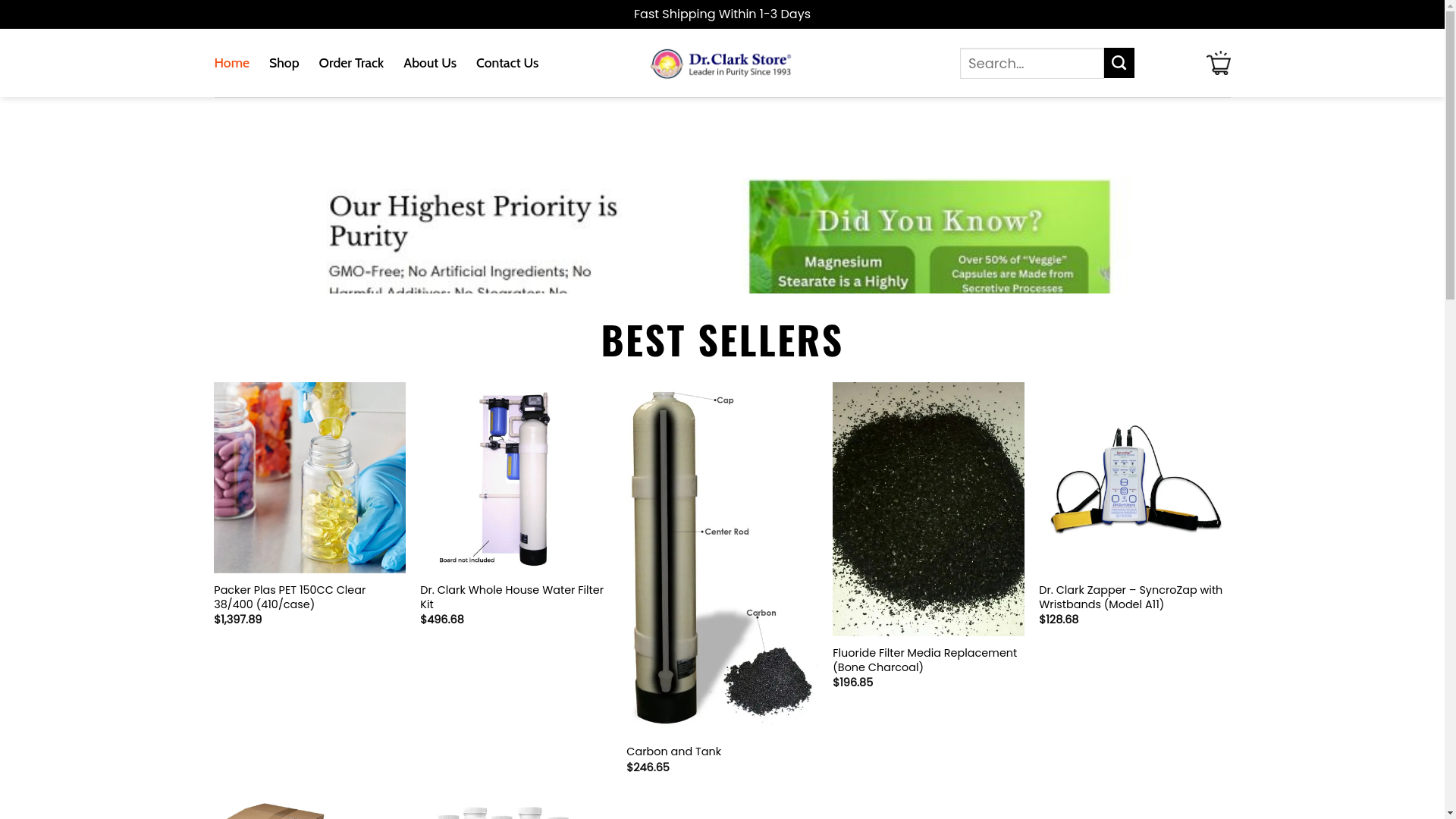 website screenshot of https://mydrclarkstore.shop/