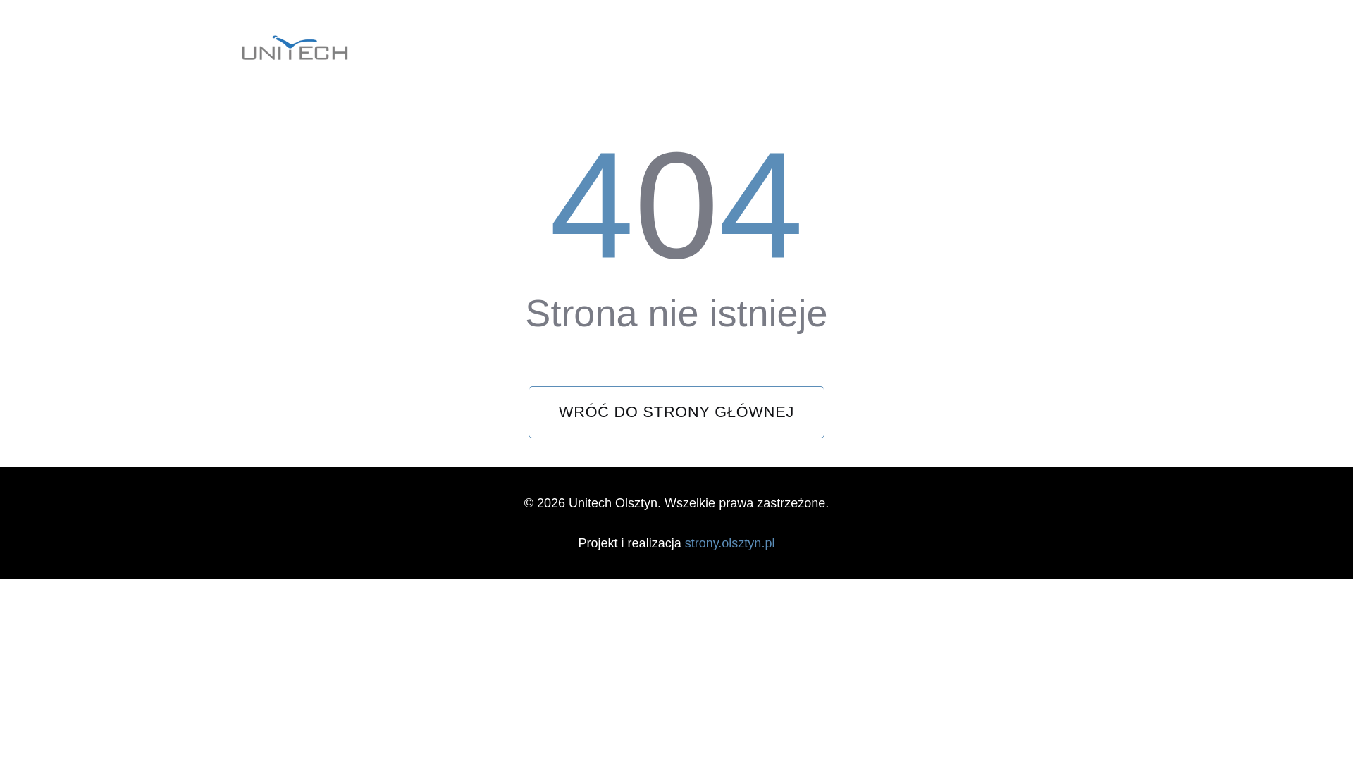 website screenshot of https://unitecholsztyn.pl