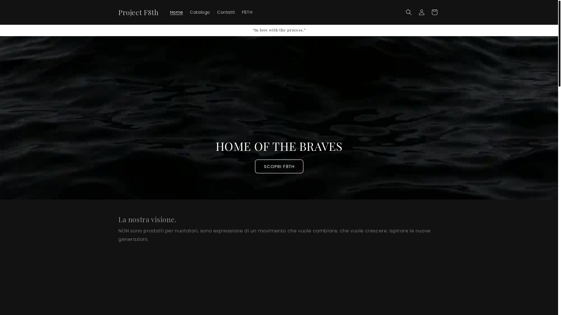 website screenshot of https://projectf8th.it/