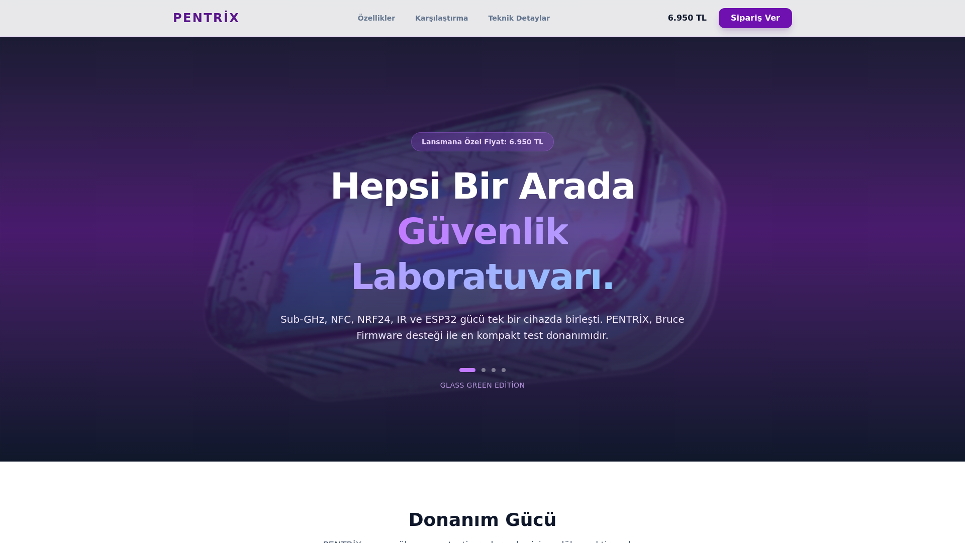 website screenshot of https://pentrix.com.tr
