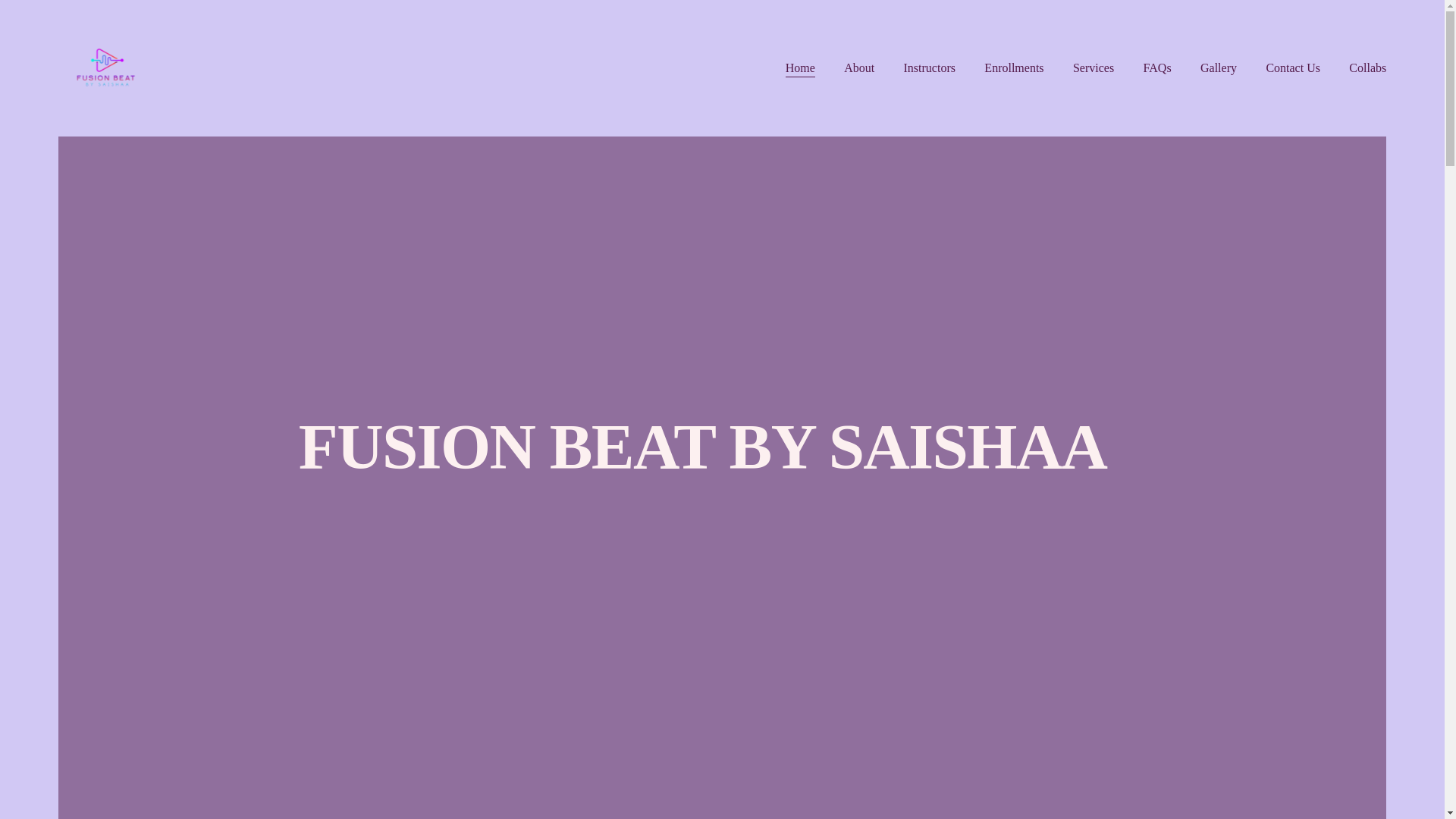 website screenshot of https://fusionbeatbysaishaa.com.au/