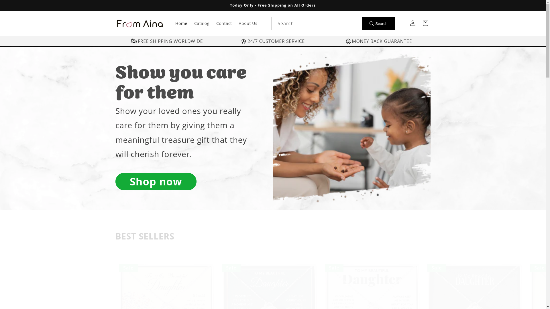 website screenshot of https://fromaina.com/