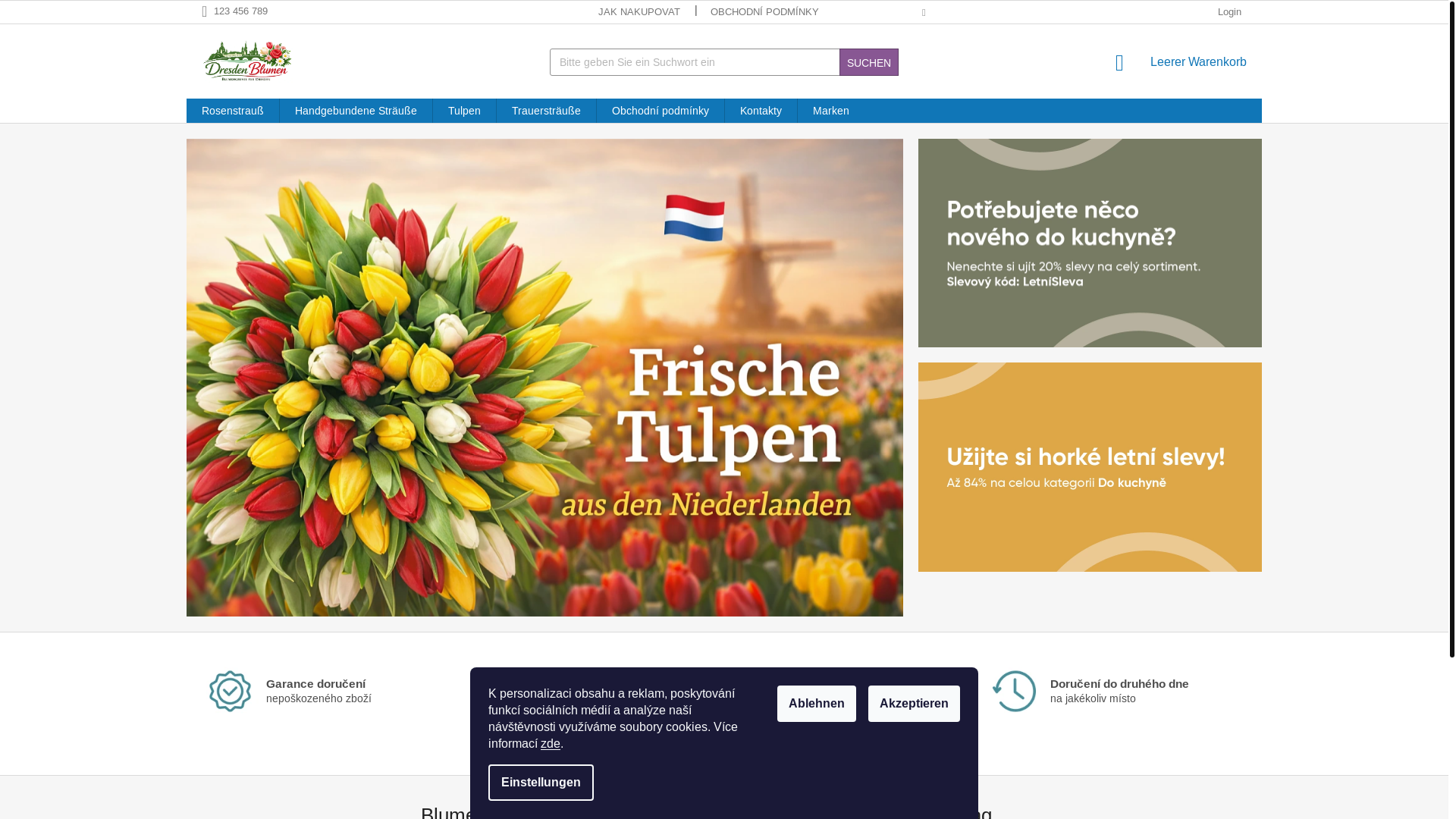 website screenshot of https://dresdenblumen.de/