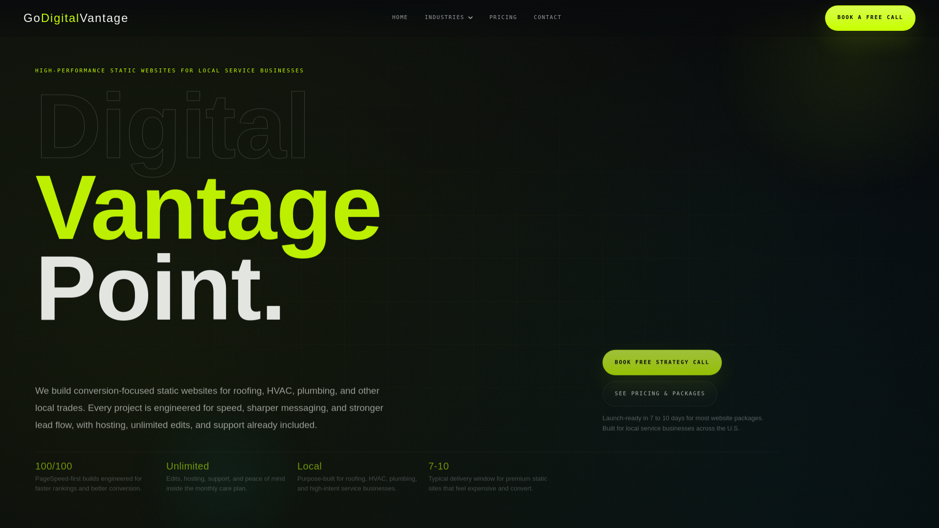 website screenshot of https://godigitalvantage.com/