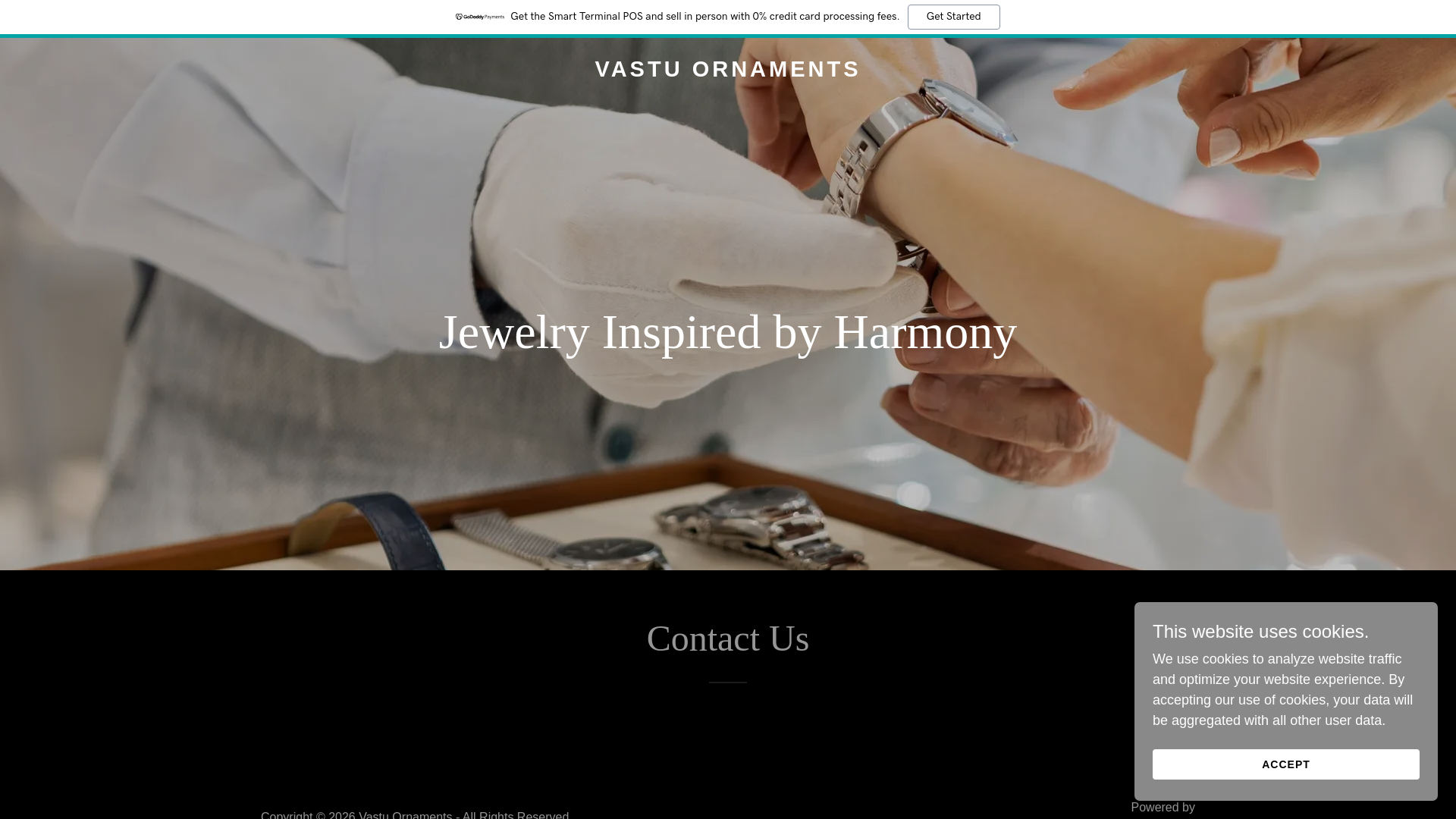 website screenshot of https://vastuornaments.com