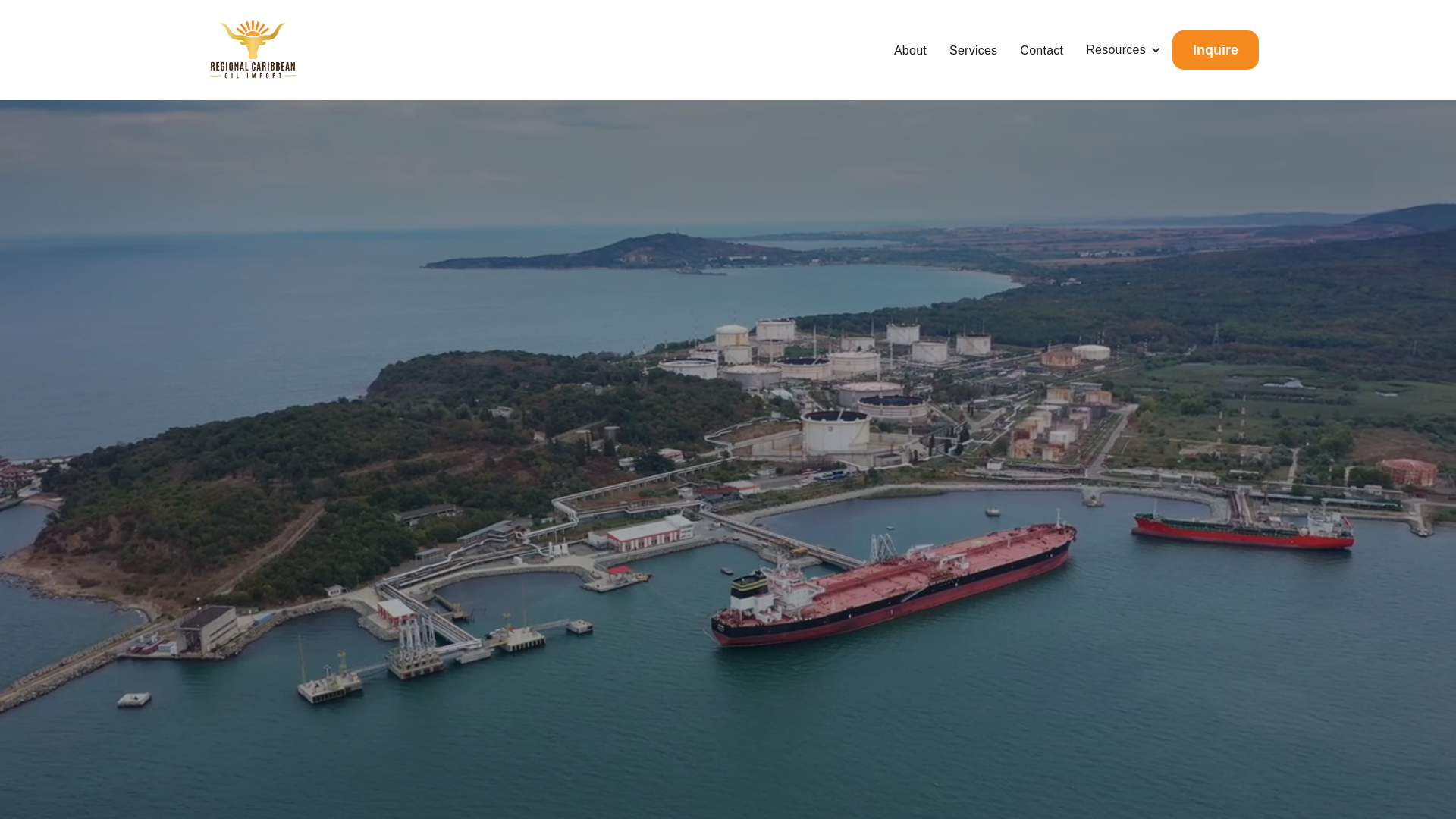 website screenshot of https://regionalcaribbeanoil.com/