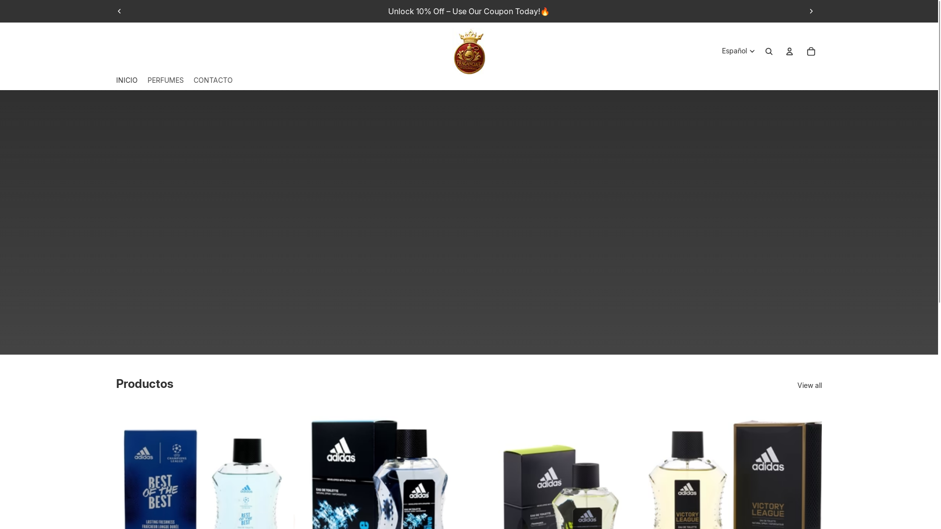 website screenshot of https://fraganciaslacolombiana.com/