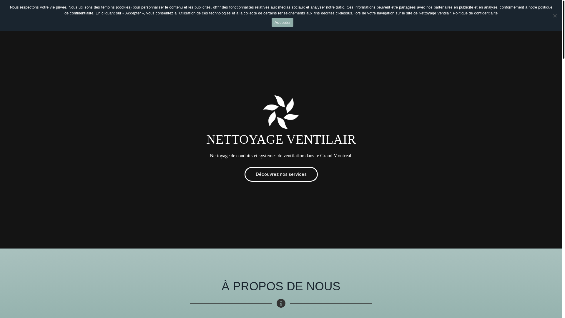 website screenshot of https://nettoyageventilair.pages.dev/