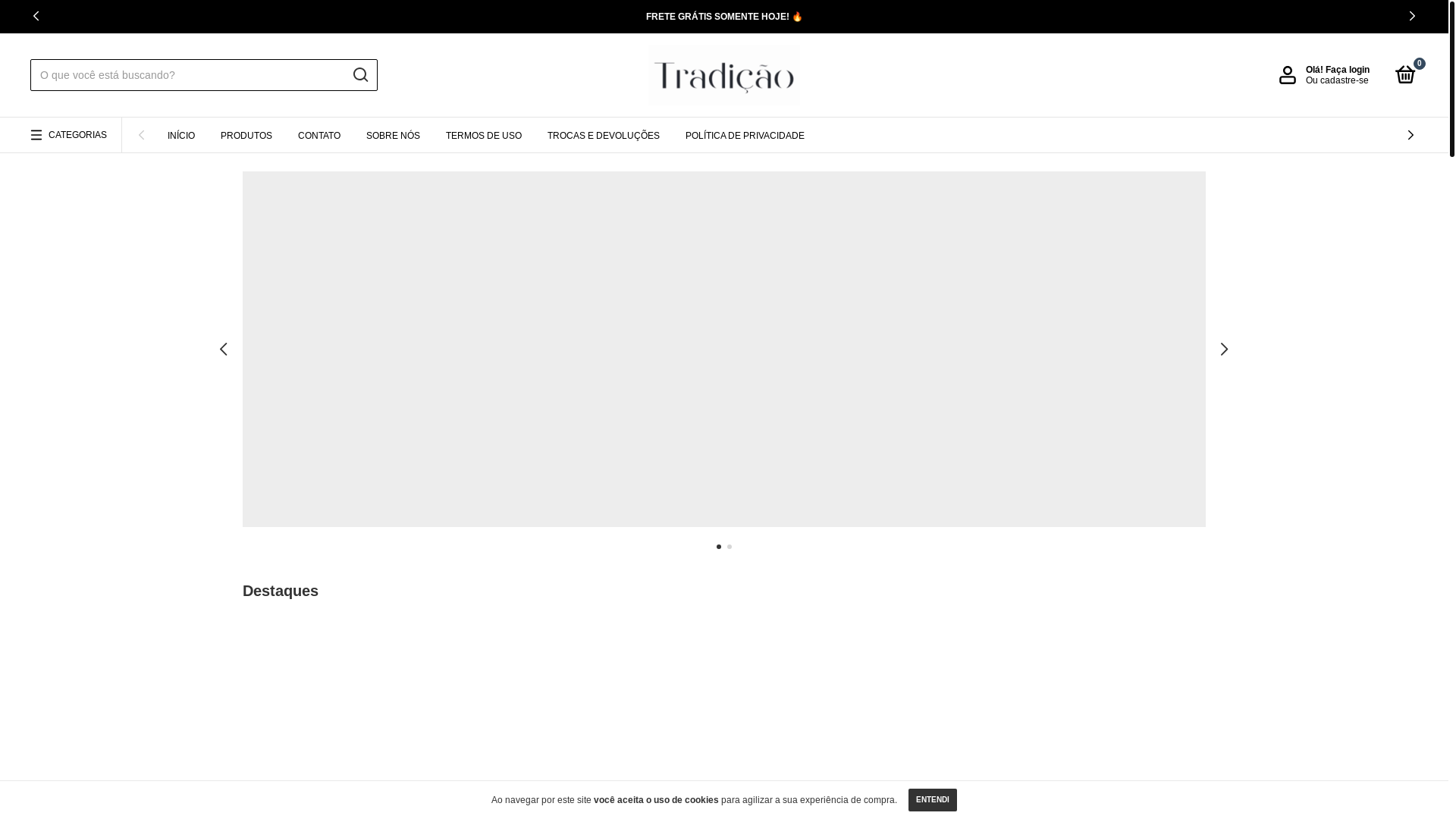 website screenshot of https://tradicaostore.com.br/
