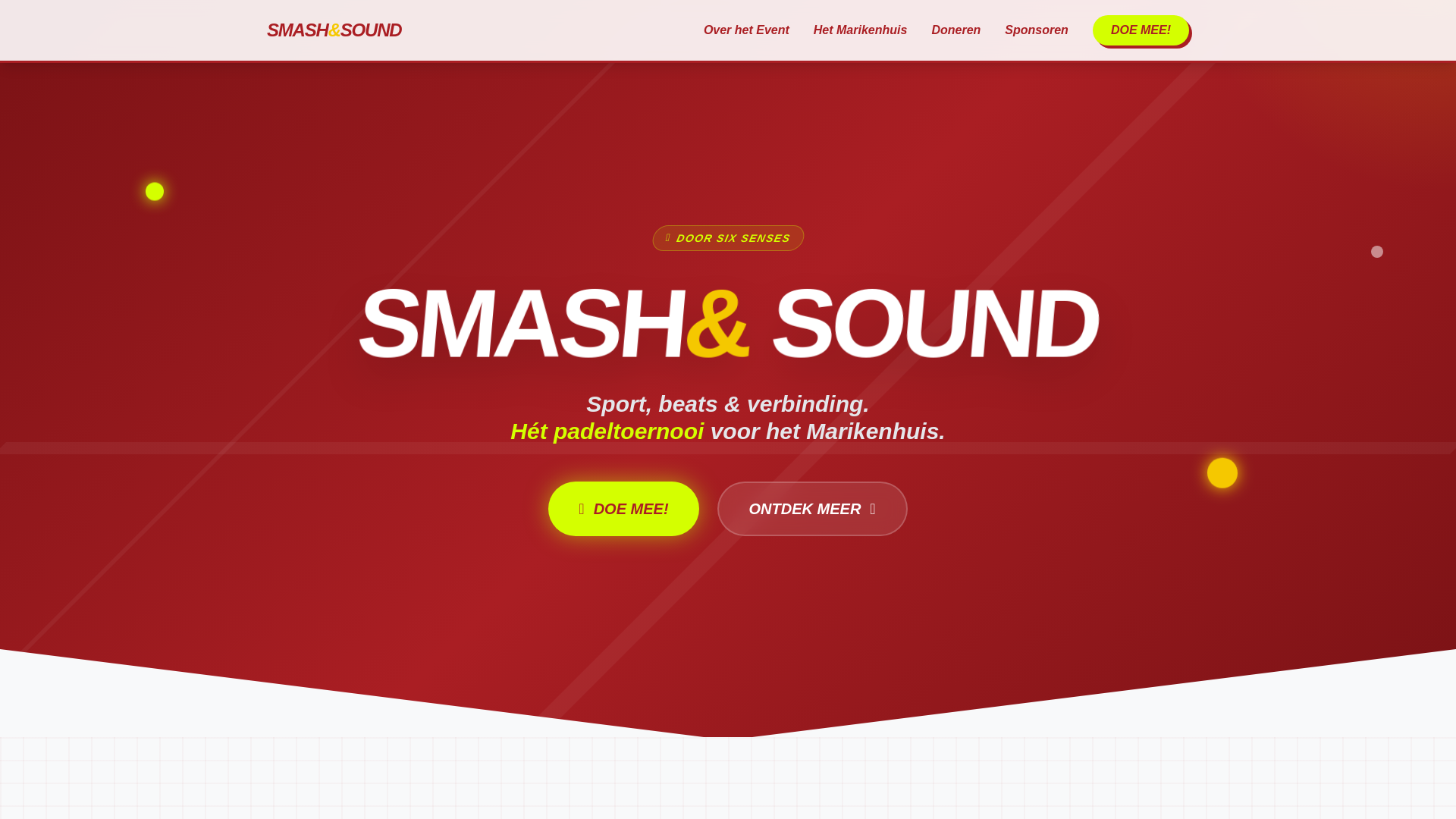 website screenshot of https://smash-and-sound.nl/