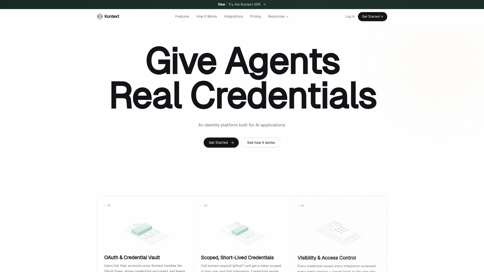 website screenshot of https://kontext.security
