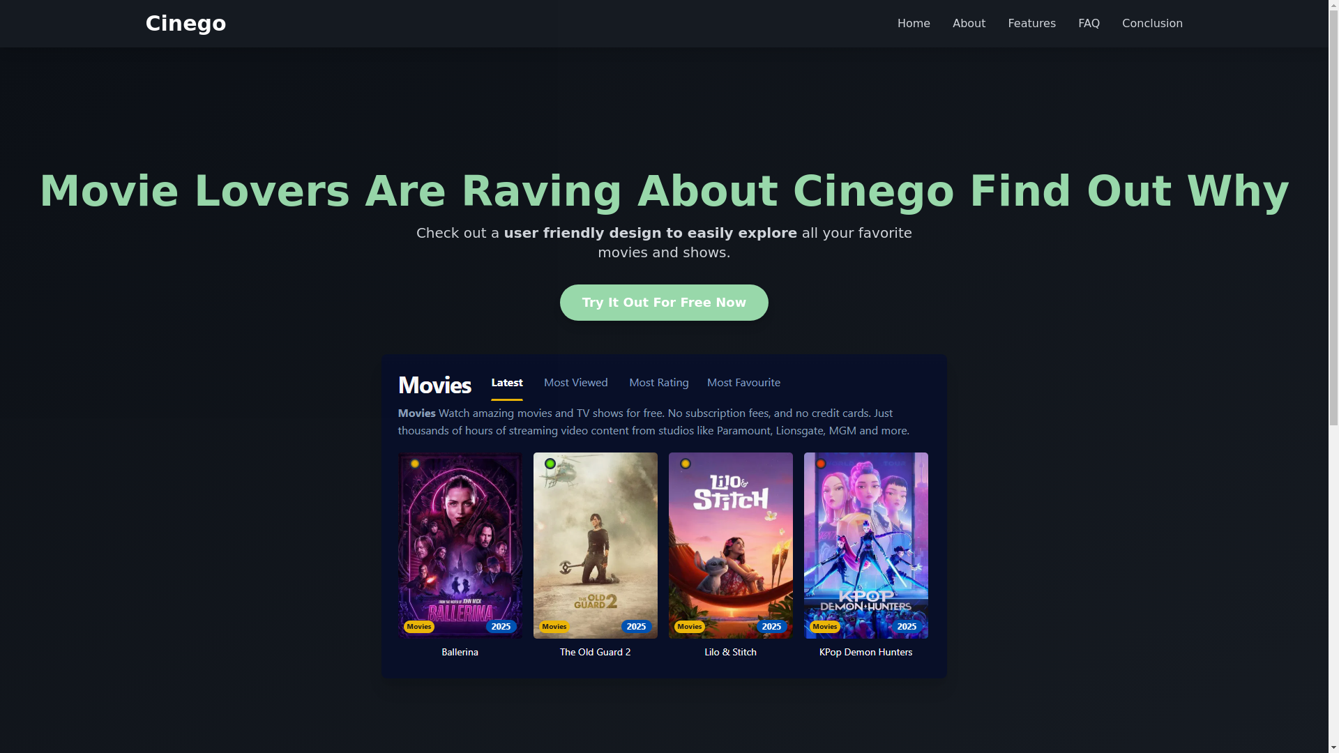 website screenshot of https://cinego-ixdt.pages.dev/