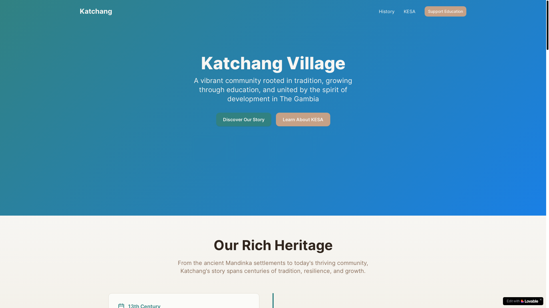 website screenshot of https://katchang.org/