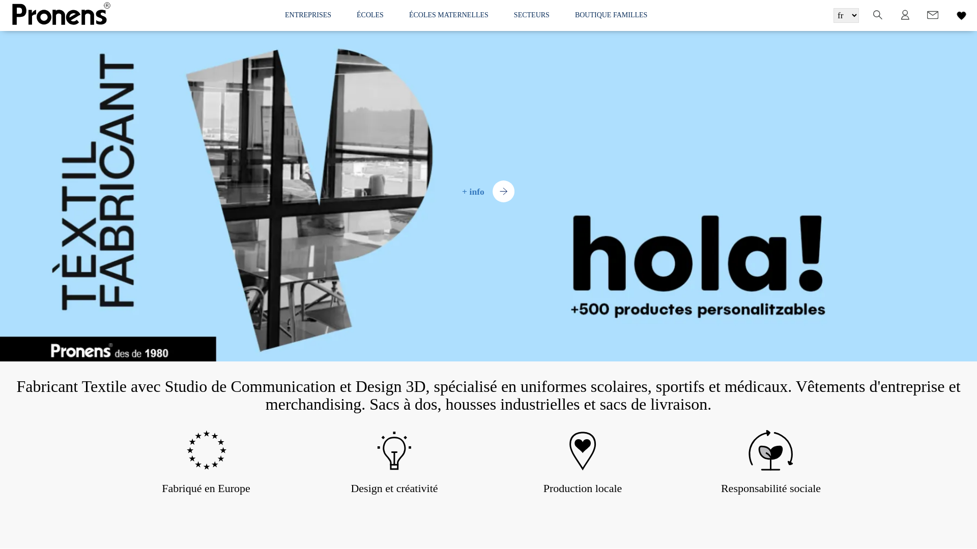 website screenshot of https://pronens.fr/