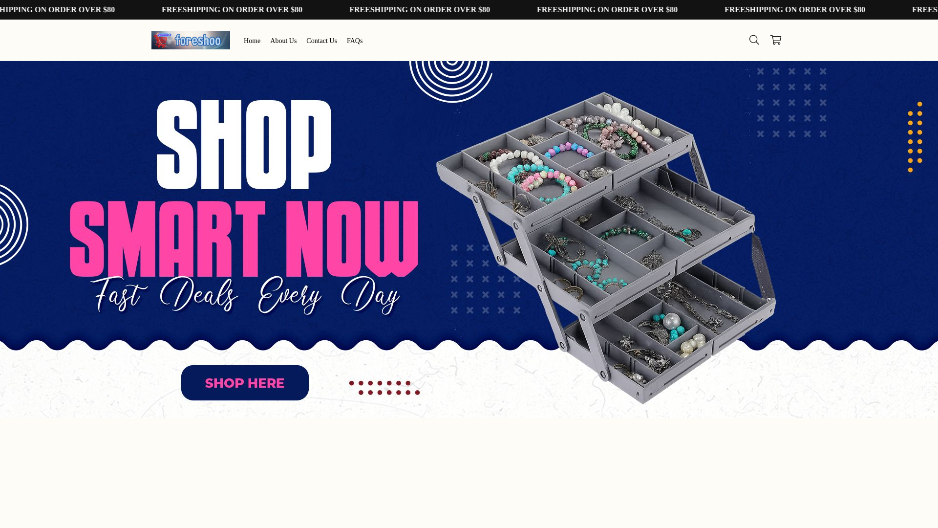 website screenshot of https://foreshoo.com