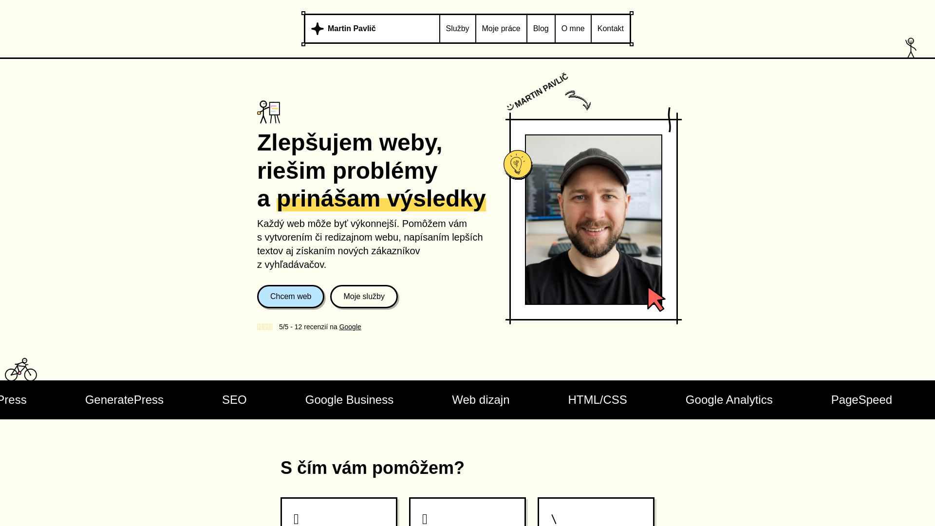 website screenshot of https://martinpavlic-sk.pages.dev/