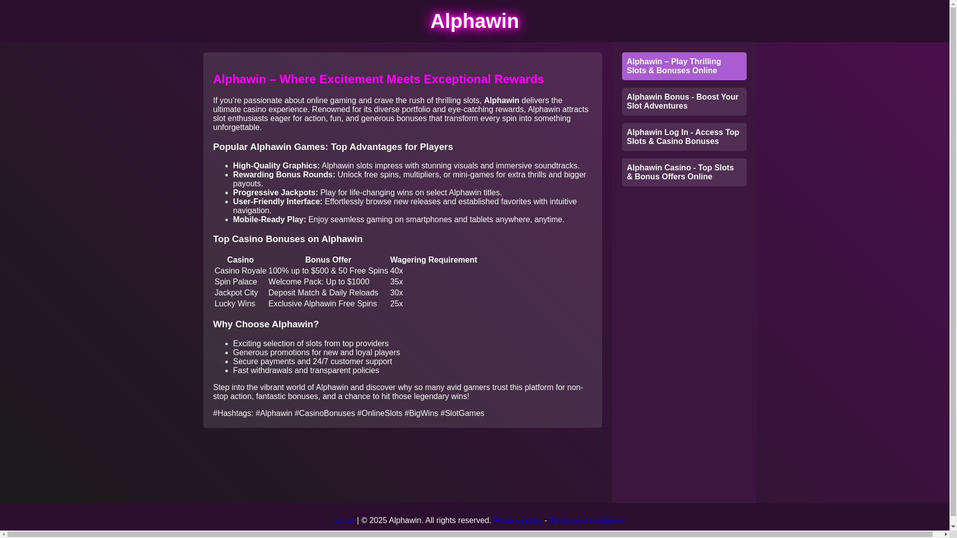 website screenshot of https://play-alphawin.net/