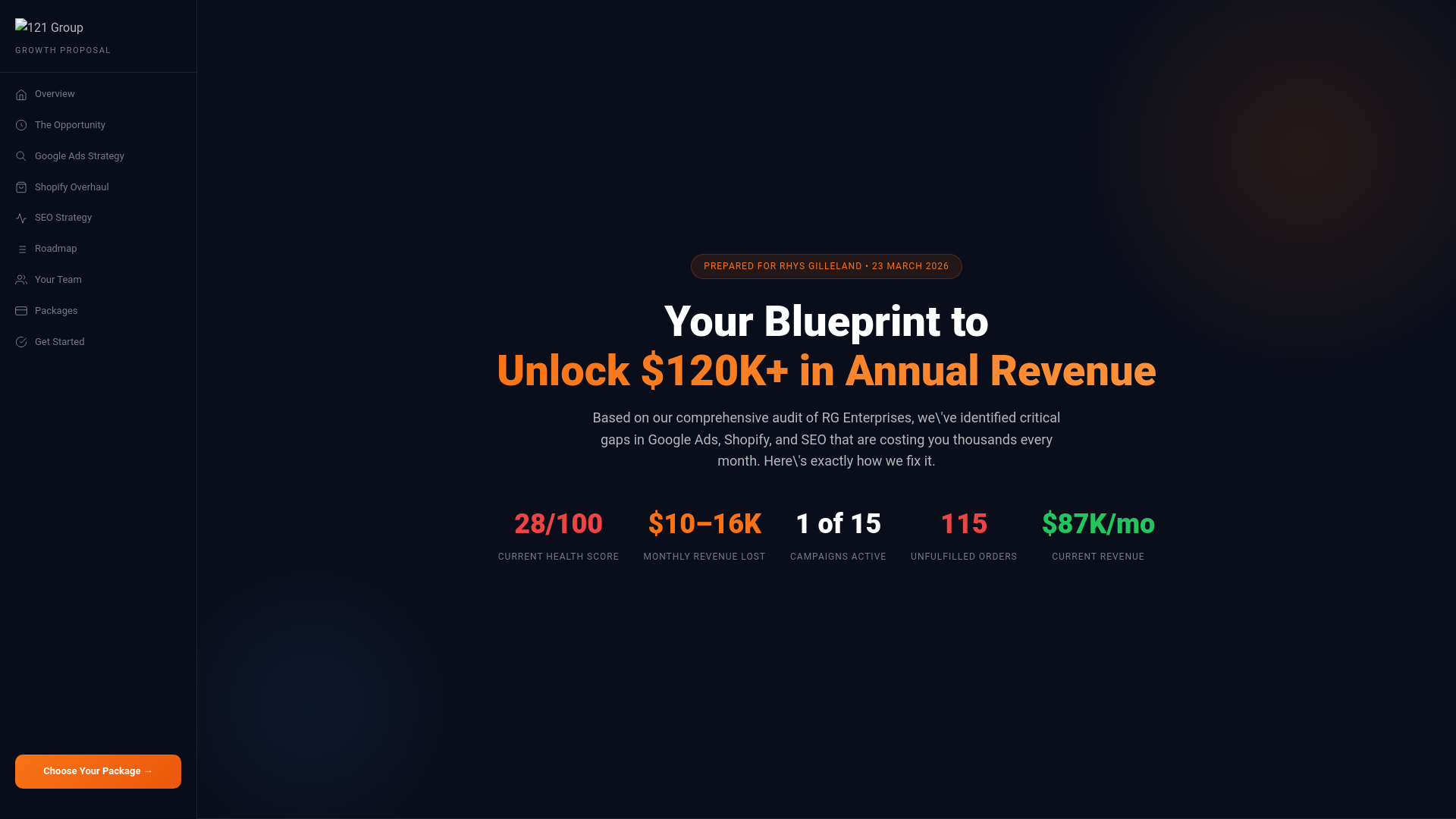website screenshot of https://rg-enterprises-proposal.pages.dev/