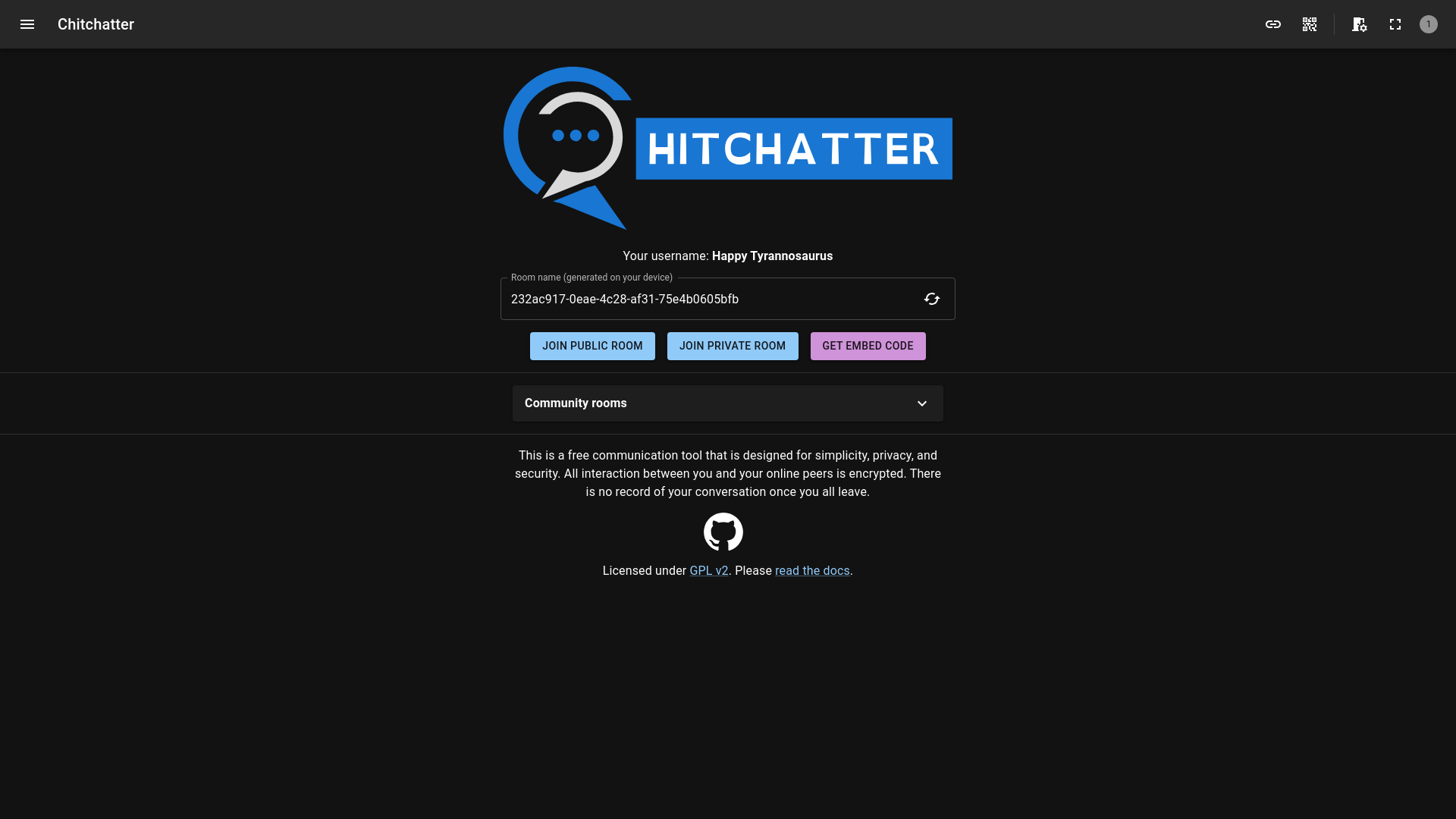 website screenshot of https://chitchatter-ec6.pages.dev/