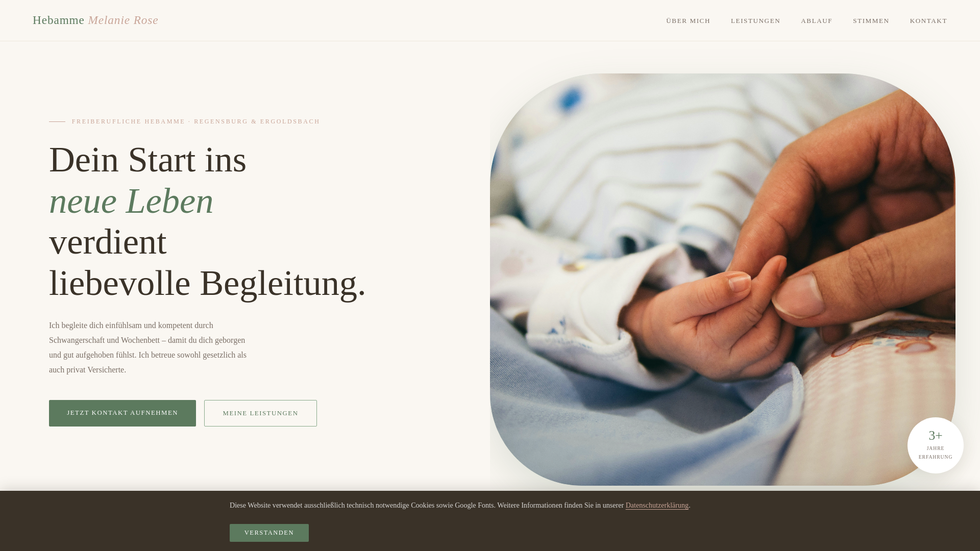 website screenshot of https://hebamme-melanie.pages.dev/