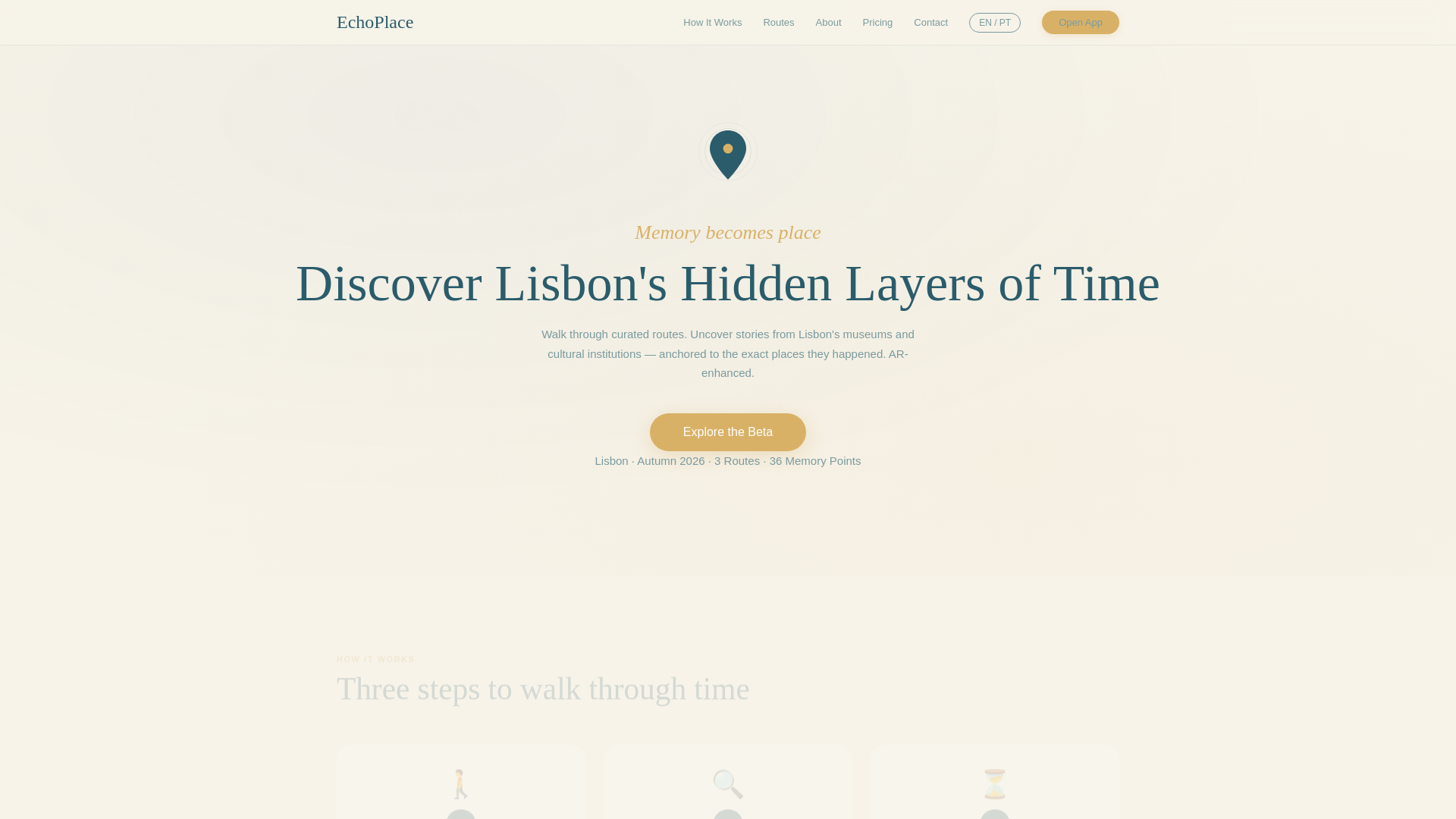 website screenshot of https://echoplace.co/