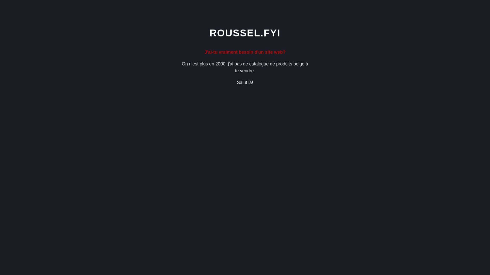 website screenshot of https://roussel-fyi.pages.dev/