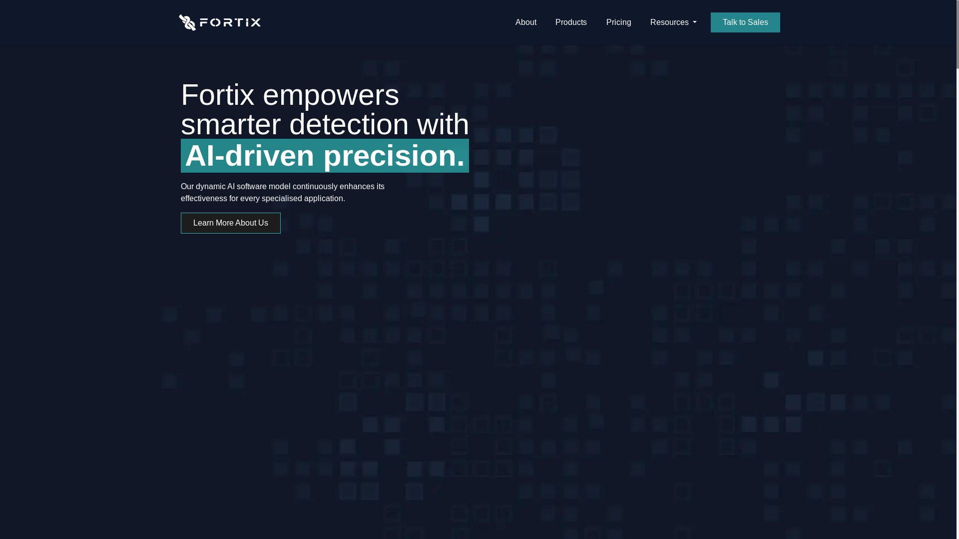 website screenshot of https://fortixaiteams.com/