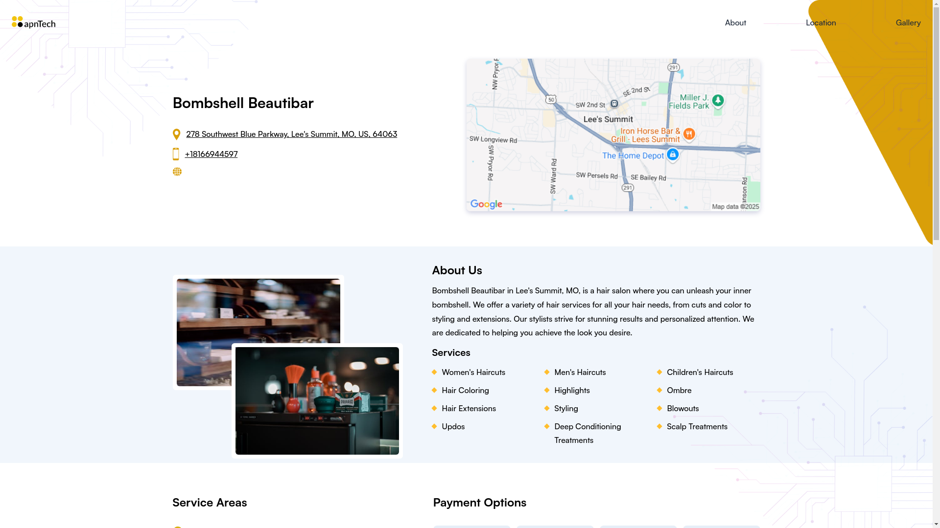 website screenshot of https://bombshellbeautibar.online/