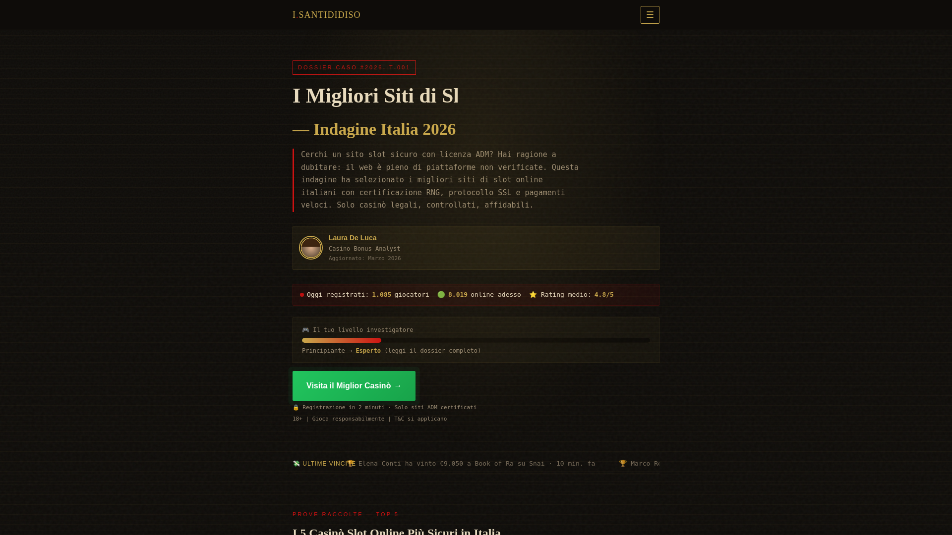 website screenshot of https://isantididiso-it.pages.dev/