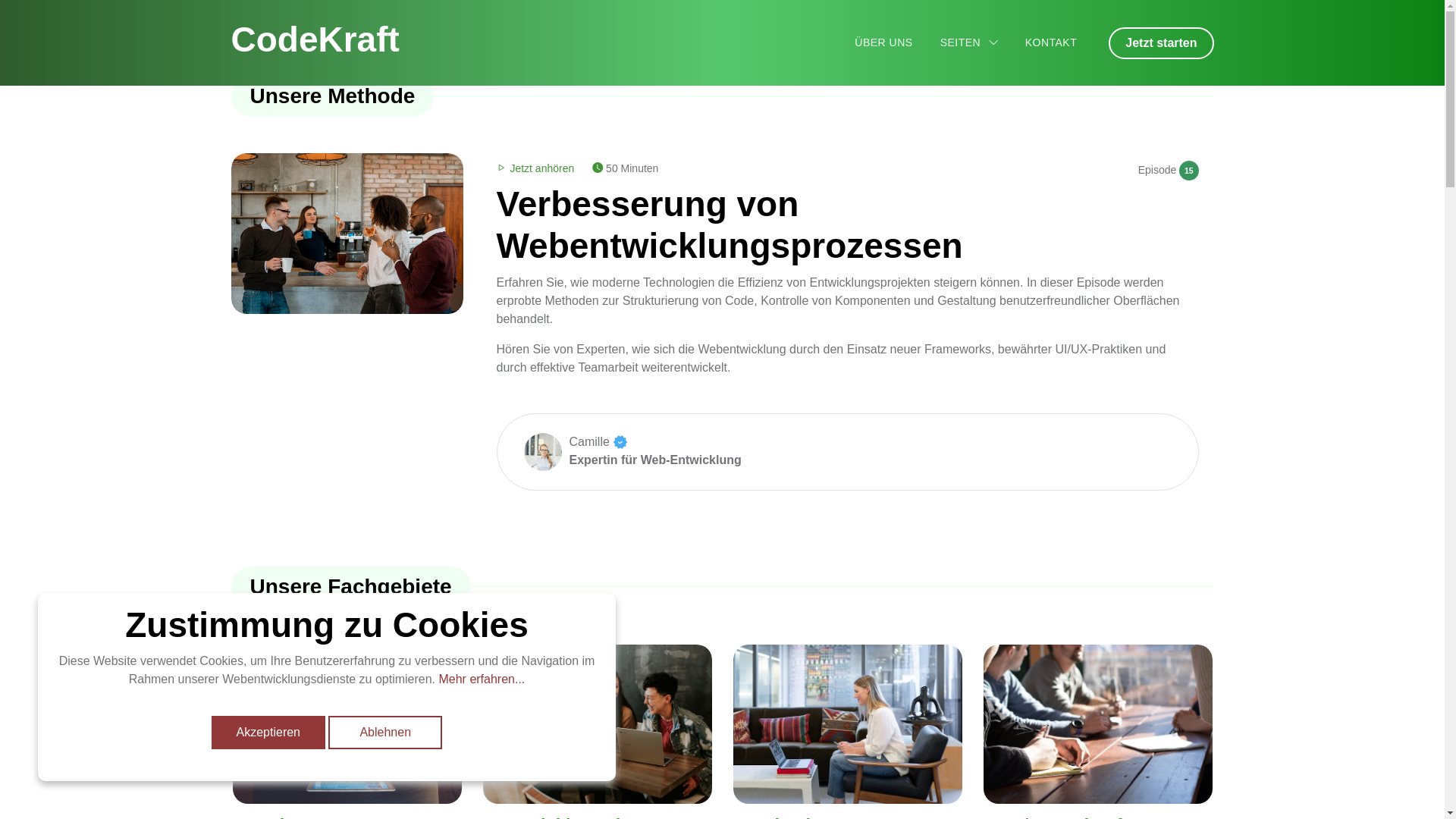 website screenshot of https://codekraftspace.com/