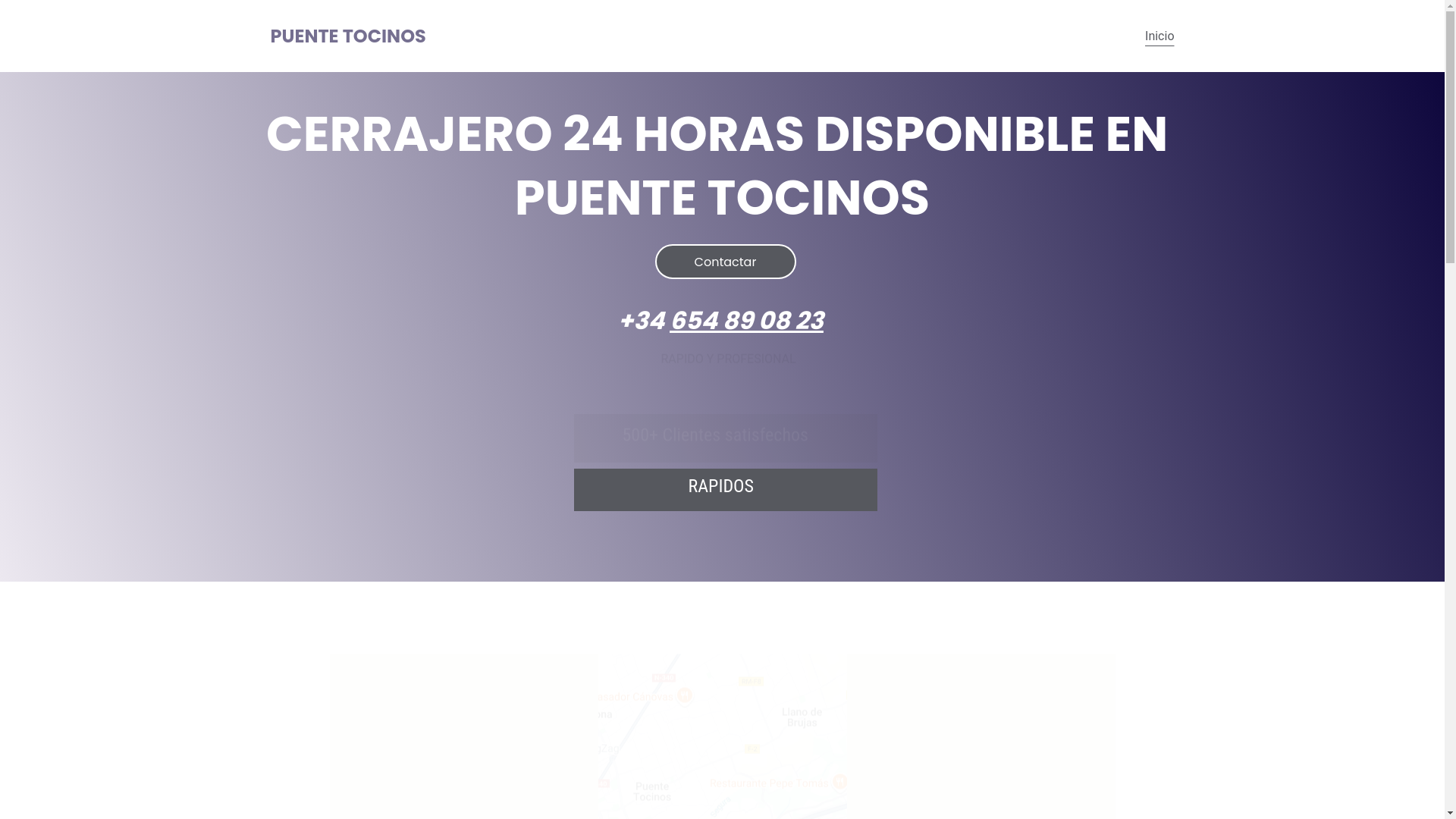 website screenshot of https://cerrajeropuentetocinos.es/
