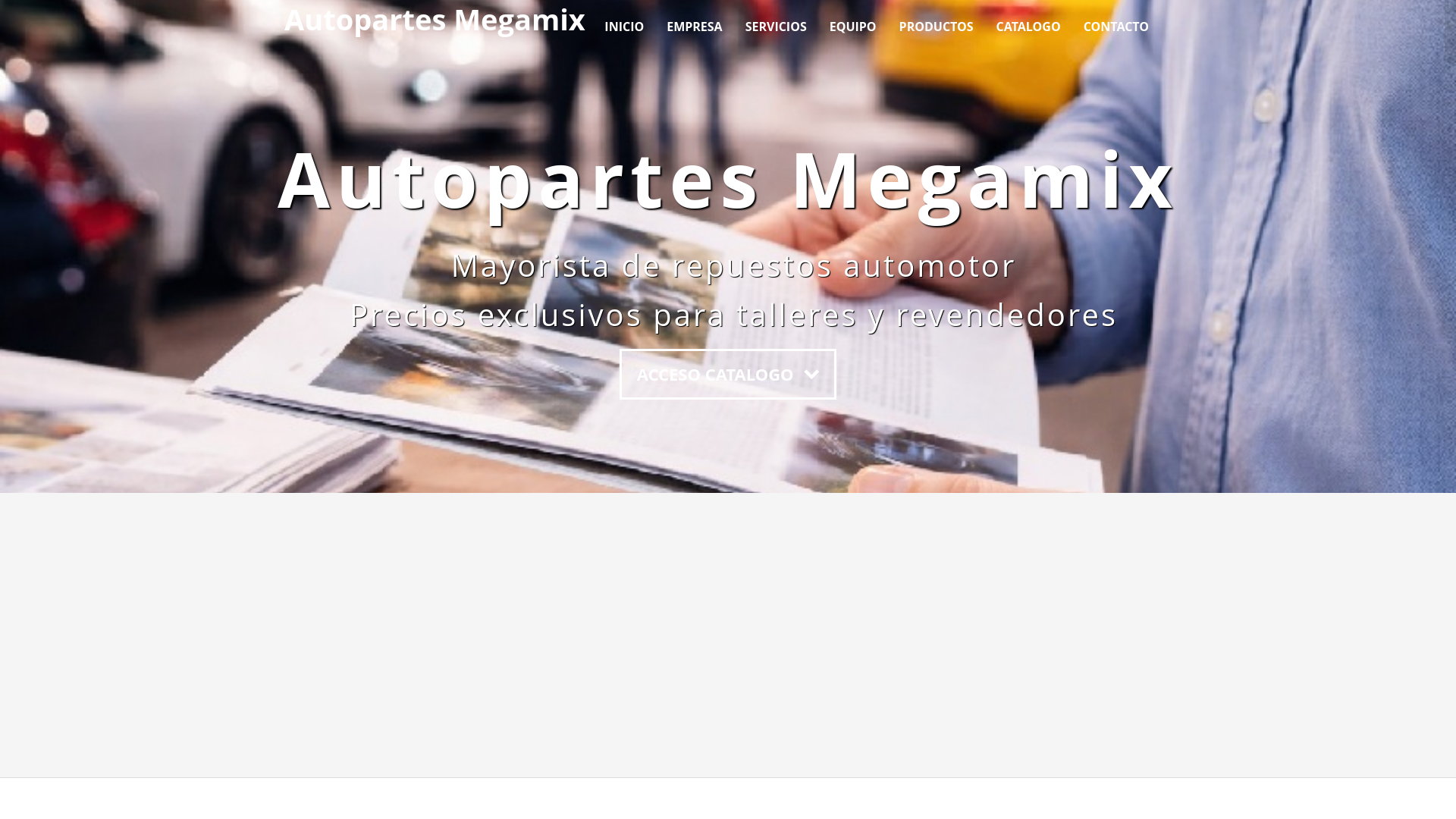 website screenshot of https://autopartesmegamix.com.ar