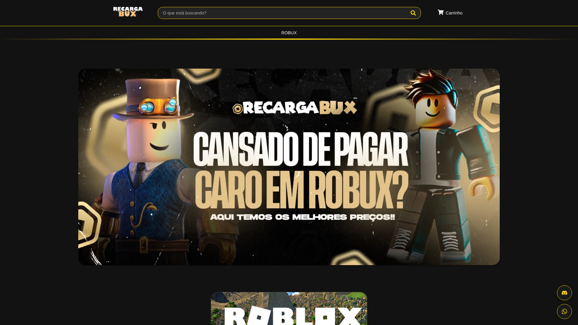 website screenshot of https://recargabuxsbr.com/