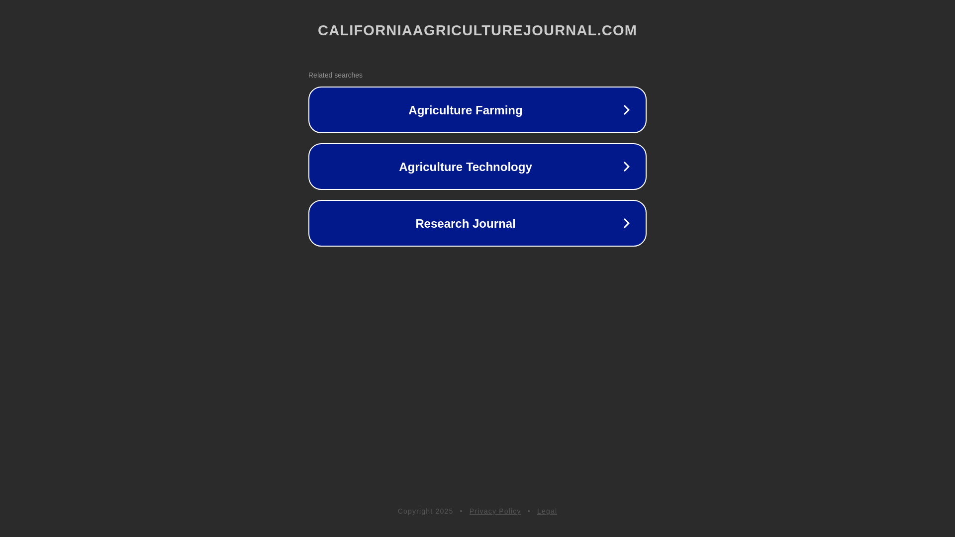 website screenshot of https://californiaagriculturejournal.com/