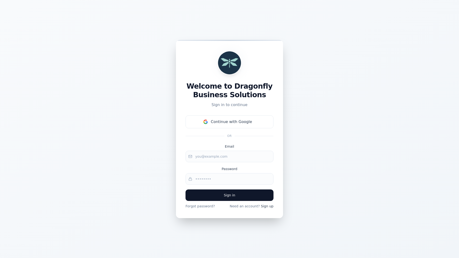 website screenshot of https://dragonflyassociates.it/