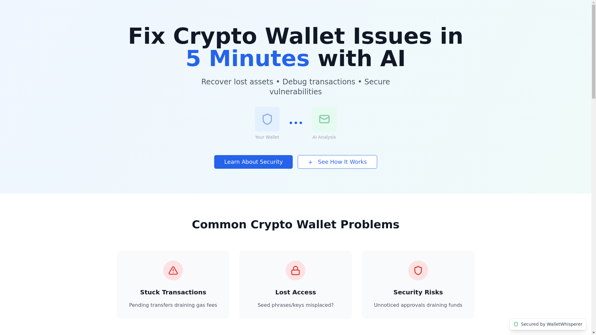 website screenshot of https://walletwhispererai.live/
