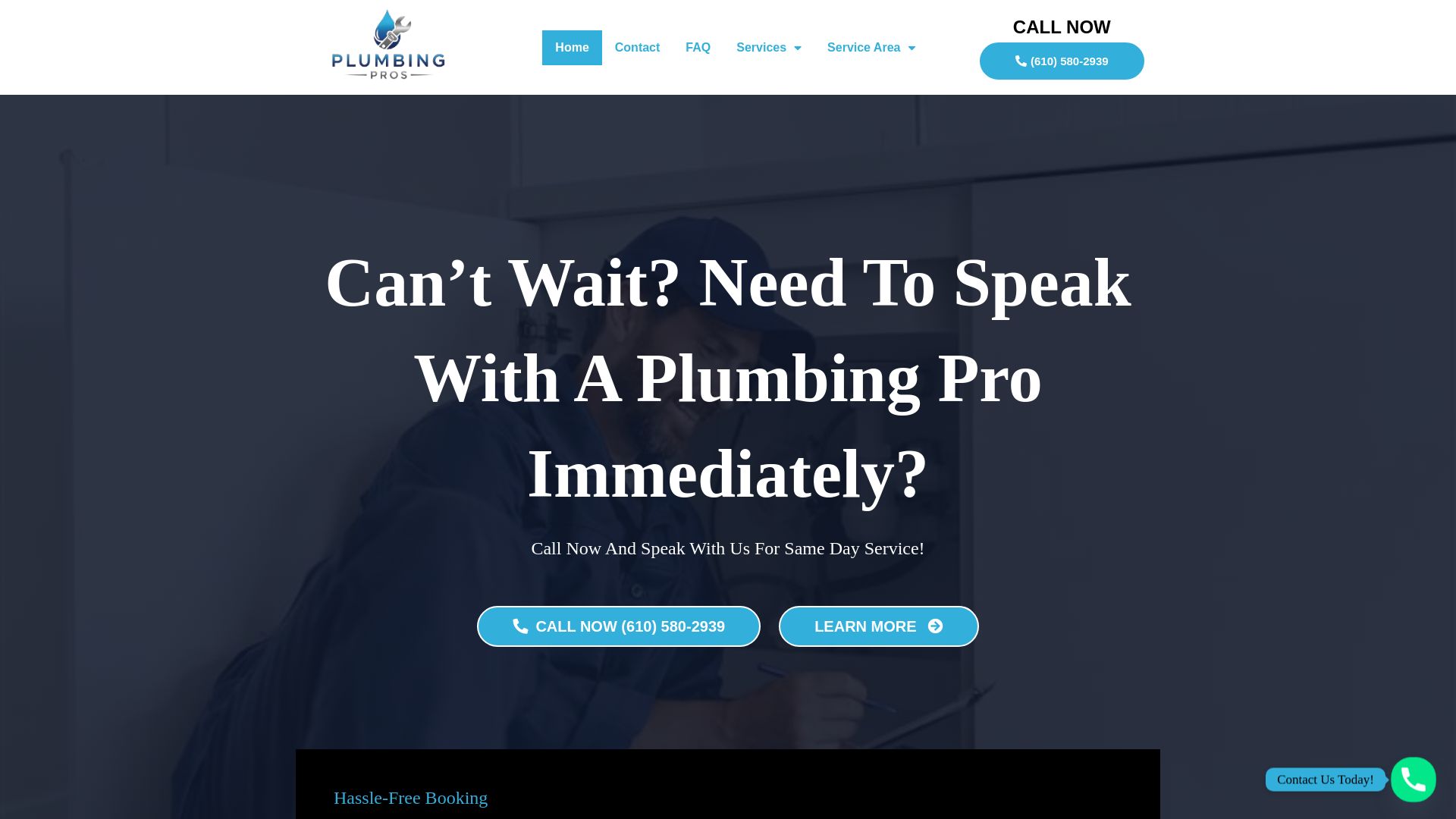 website screenshot of https://phoenixvilleplumbingpros.com/