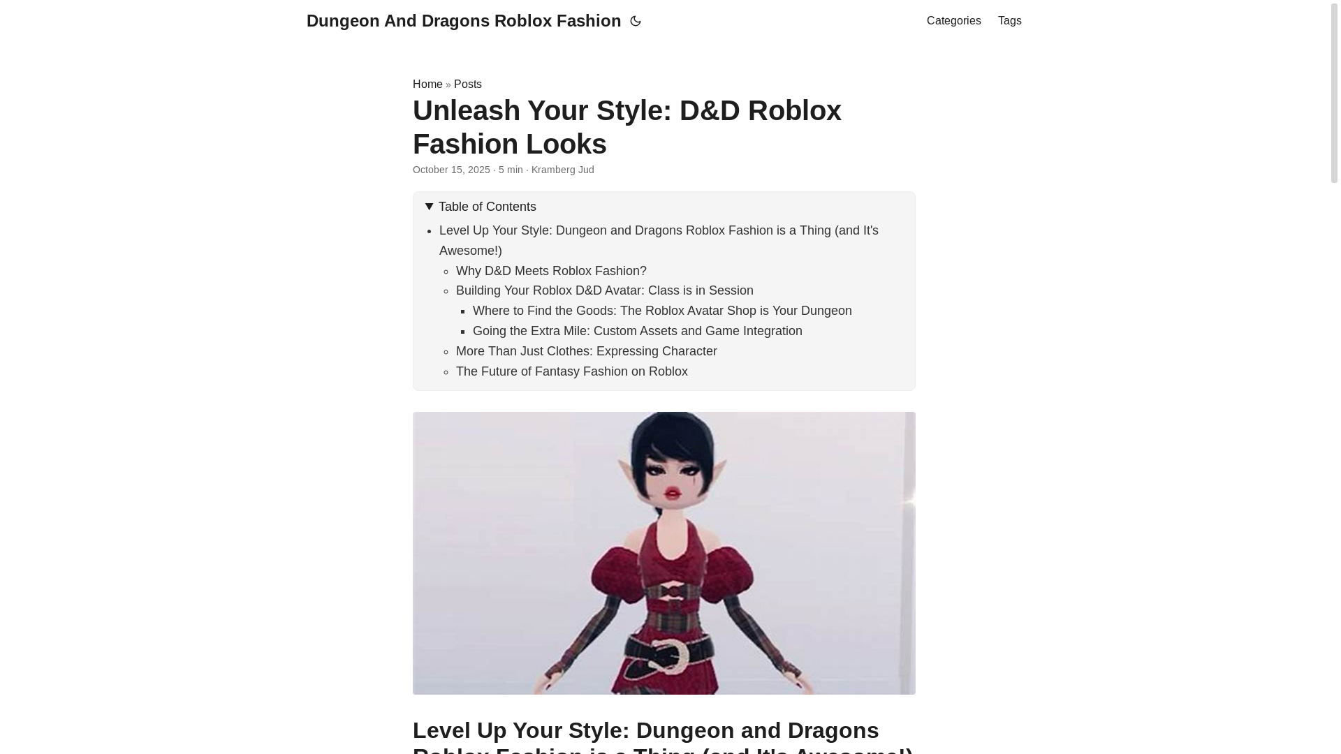 website screenshot of https://dungeon-and-dragons-roblox-fashion.pages.dev/