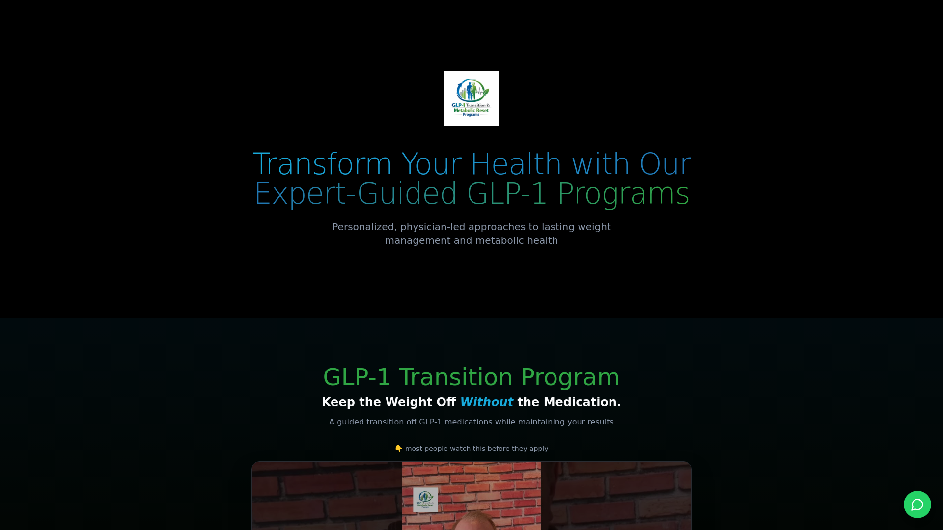 website screenshot of https://glp1metabolicreset.com